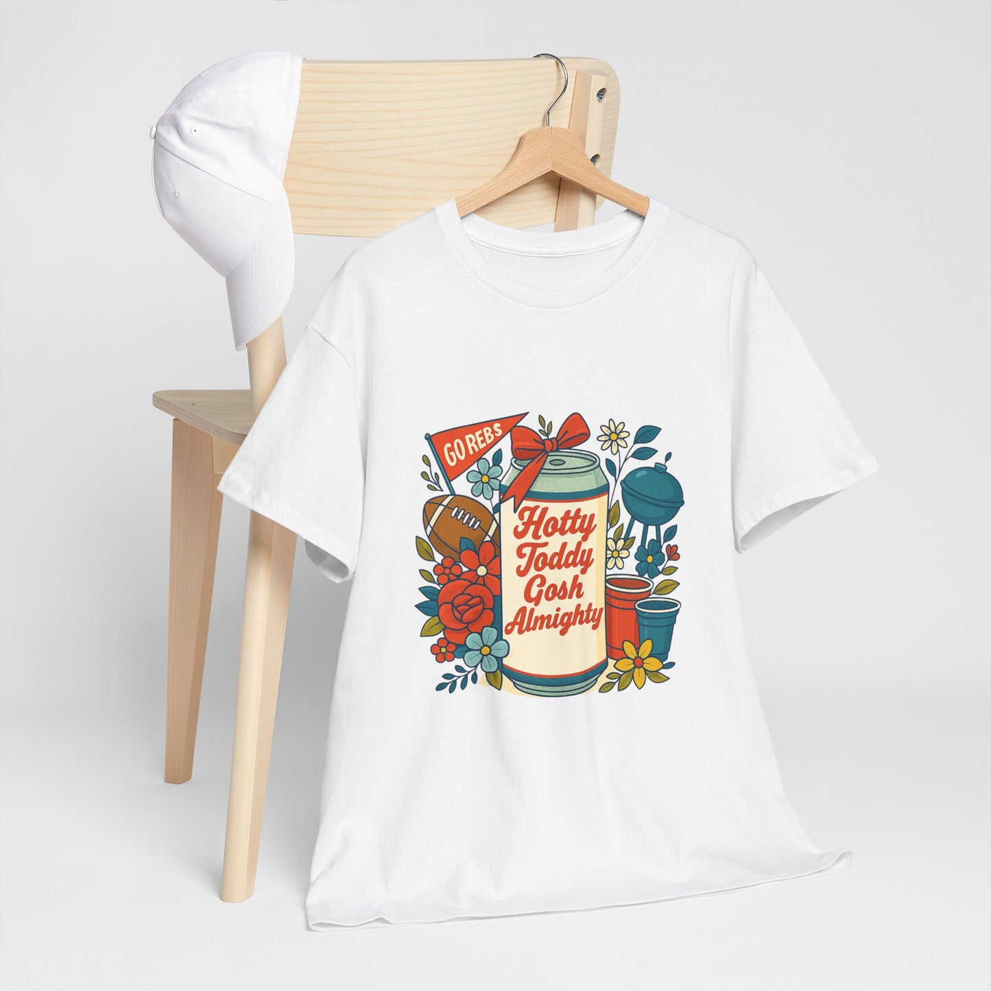 Hotty Toddy Heavy Cotton Tee - Unisex Graphic T-Shirt, Casual Wear, College Apparel, Gift for Students, Spring Break Fashion