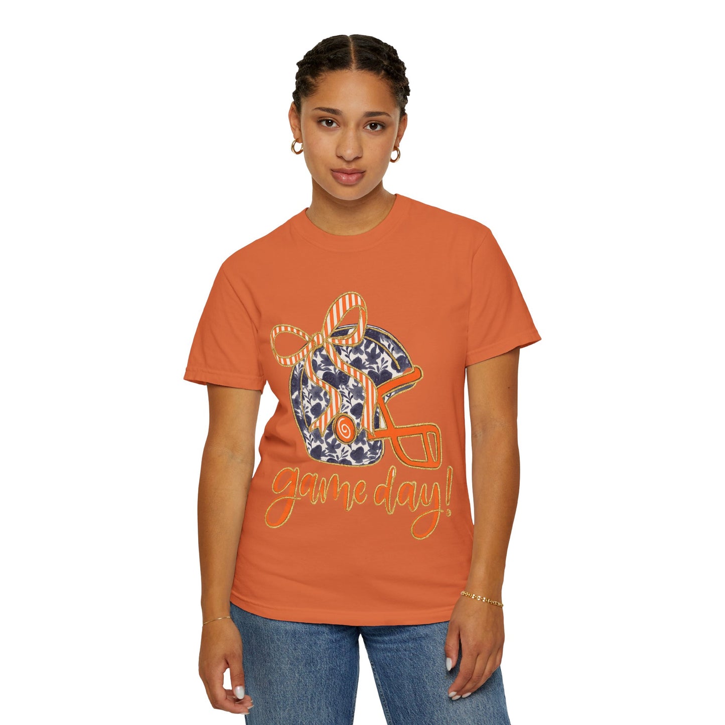 Game Day Coquette Style, Football Helmet T-Shirt | Unisex Sports Tee for Football Fans | Perfect for Tailgating, Game Everyday Wear