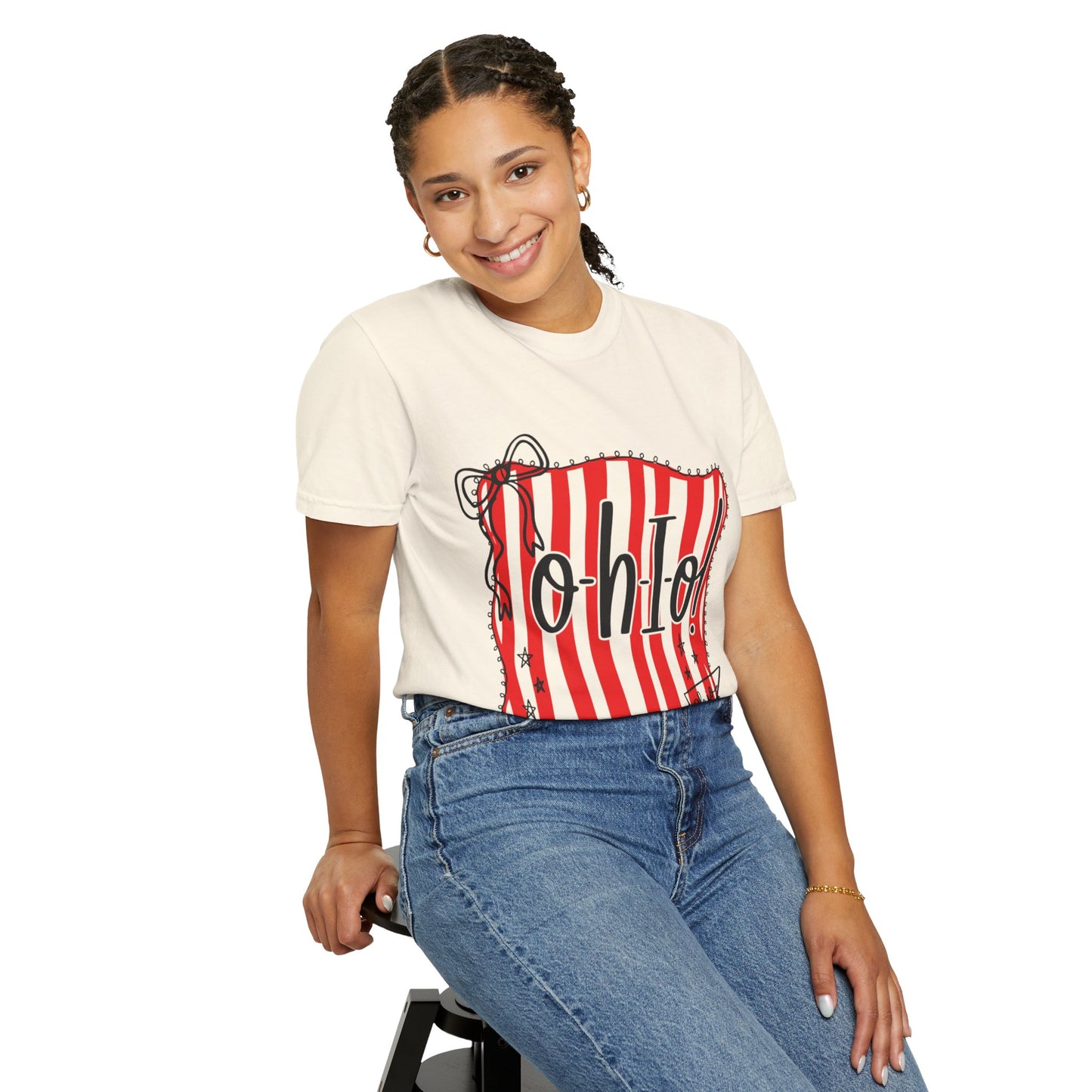 Ohio Stripe T-Shirt - Fun Casual Wear for Columbus Fans