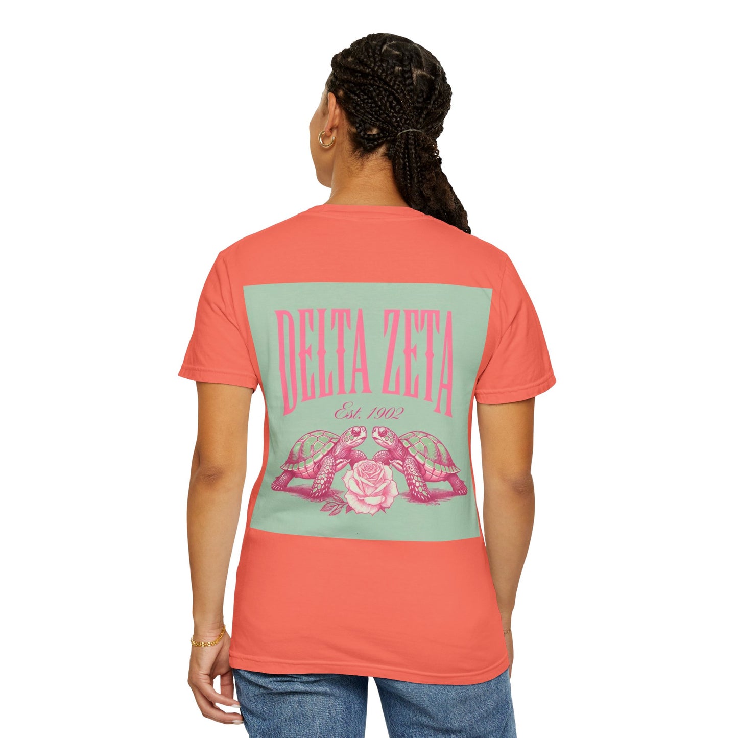 Delta Zeta Unisex T-Shirt, Sorority Shirt, Garment-Dyed Tee, Cute College Top, Sisterhood Apparel, Gift for Sorority Sisters