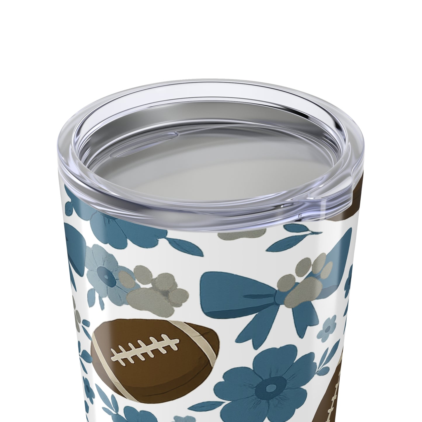 Floral Football Tumbler 20oz, Memphis Tigers