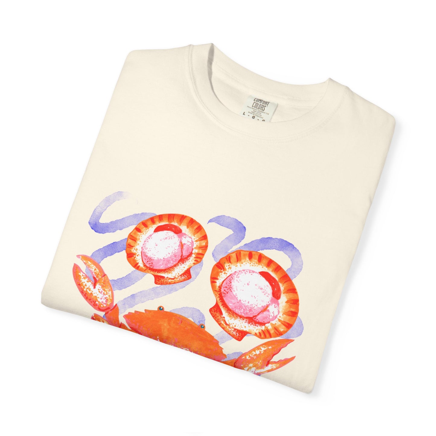 Retro Seafood Graphic T-Shirt - Fresh Catch Comfort Colors Tee
