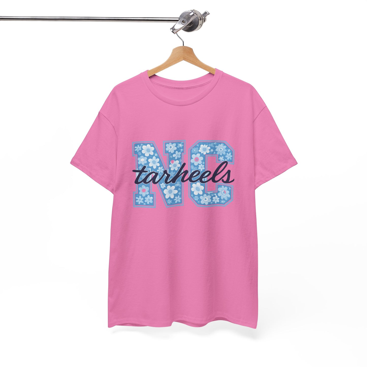 North Carolina Tarheels Unisex Heavy Cotton Tee, College Spirit Wear, Men's and Women's Casual T-Shirt, School Pride Apparel, Gift for Fans
