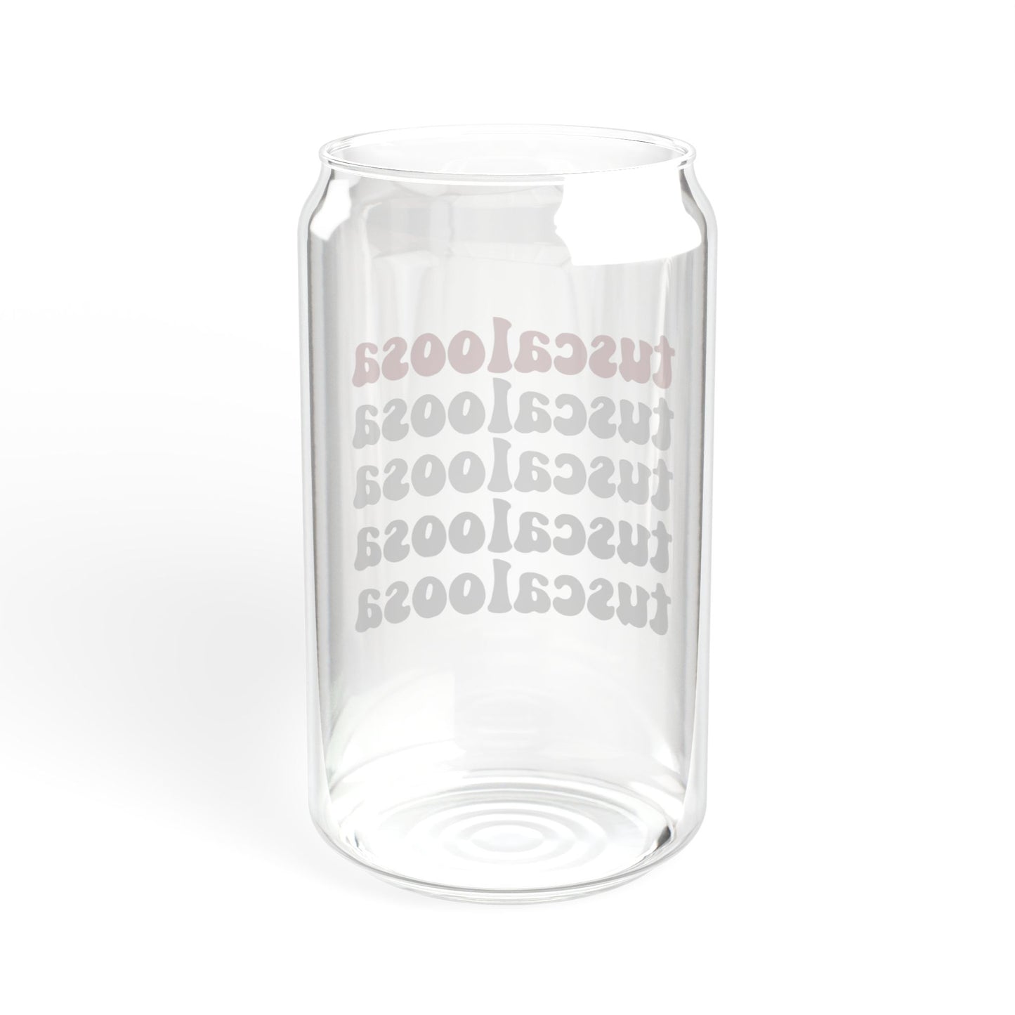 Stylish Tuscaloosa Sipper Glass, Eco-Friendly Drinkware, Glass Straw, College Student Gift, Customizable Cup, Home Bar Decor, Party Glass