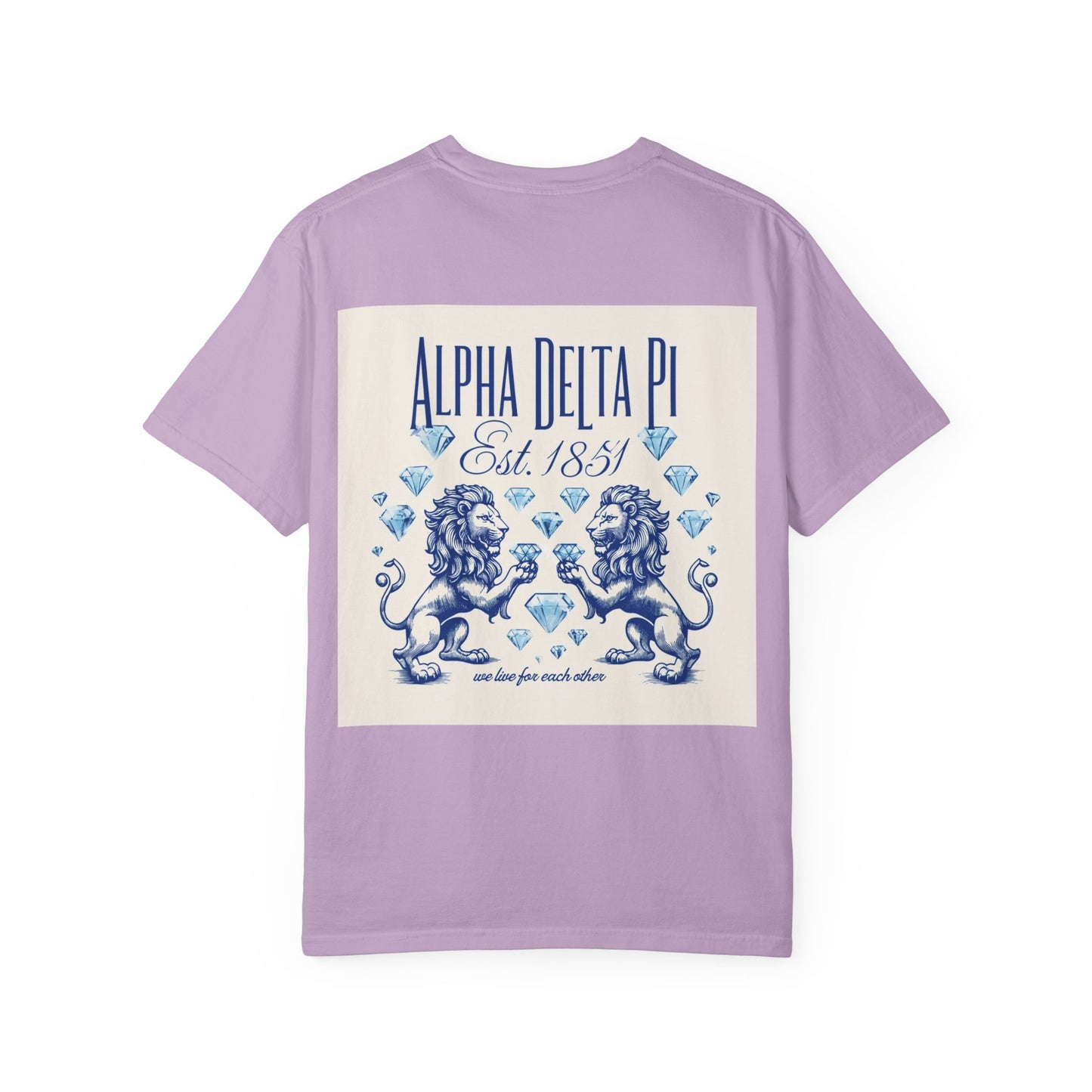 Alpha Delta Pi T-Shirt, Sorority Shirt, College Apparel, Greek Life Gift, Unisex Garment-Dyed Tee
