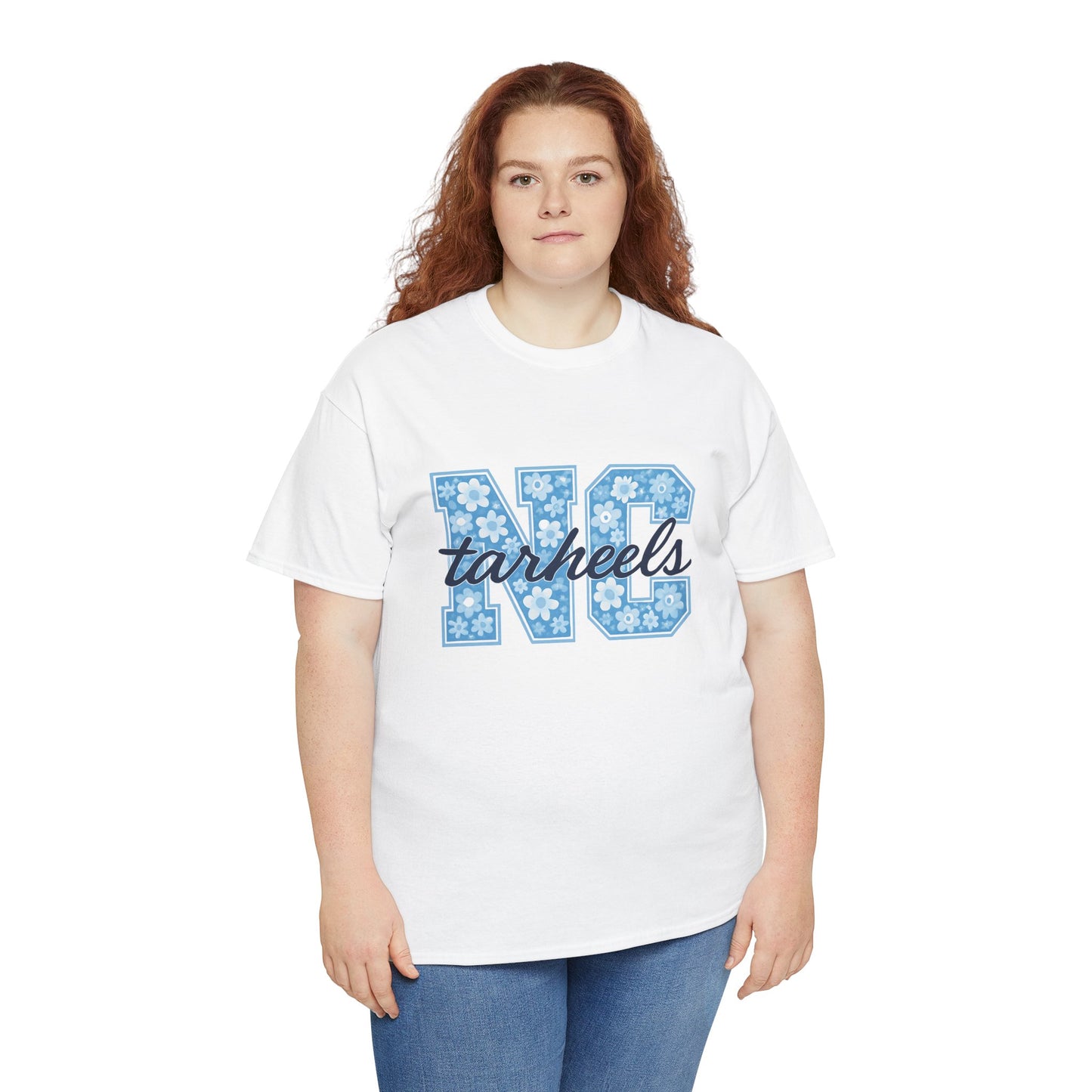 North Carolina Tarheels Unisex Heavy Cotton Tee, College Spirit Wear, Men's and Women's Casual T-Shirt, School Pride Apparel, Gift for Fans