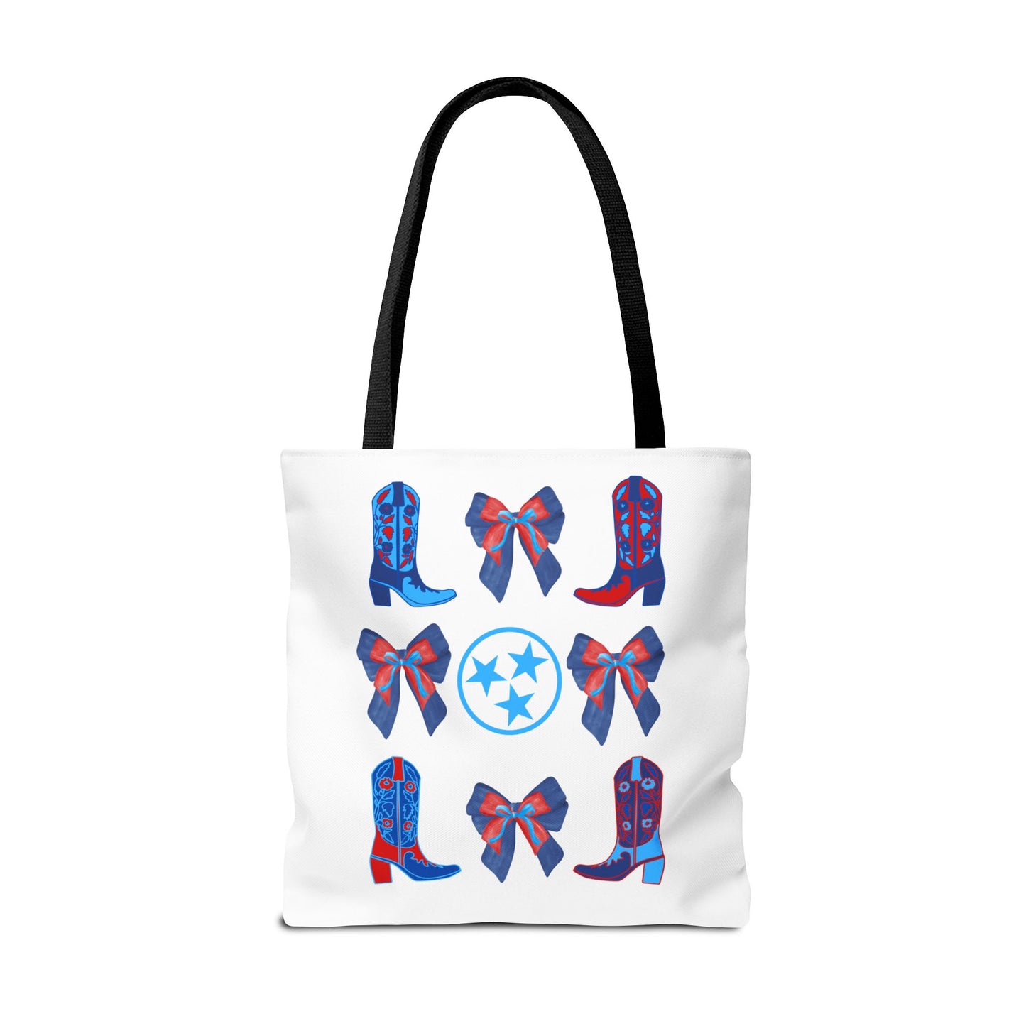 Tote Bag - Tennessee Titans Coquette Bow Design - Titan Up NFL Game Day Gift Nashville TN