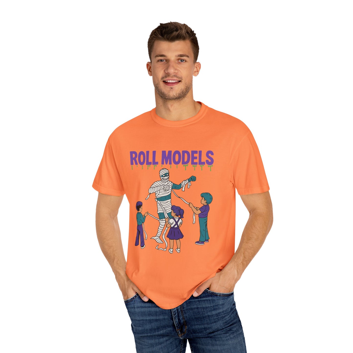 Mummy Roll Models T-Shirt, Cute Halloween Shirt, Kids Costume Tee, Family Fun Outfit, Retro Graphic Top, Vintage Style Tee