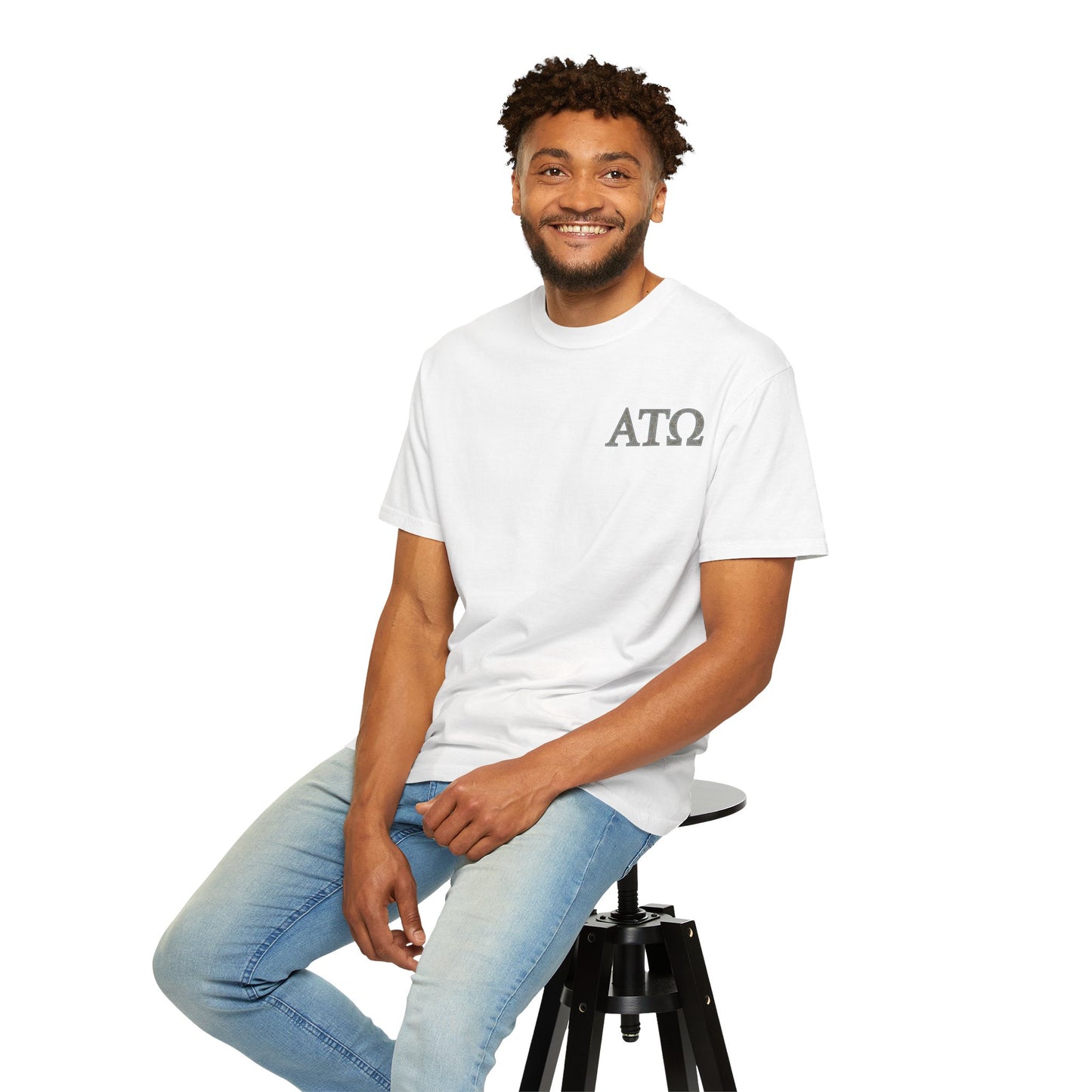 AlphaTauOmega Garment-Dyed T-shirt | Unisex Casual Tee for Fraternity Events, Gifts, College Life, Brotherhood, Greek Life