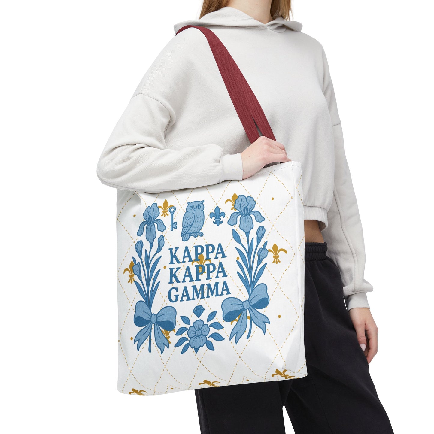 Floral KKG Sorority Tote Bag | College Student Gift, Event Tote