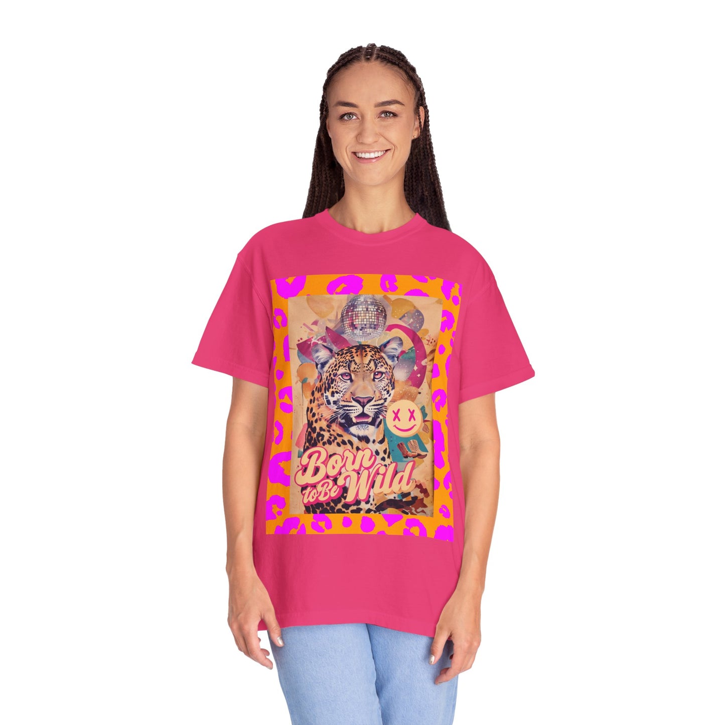 Bold Graphic T-Shirt: Born to Be Wild, Unisex Cotton Tee, Animal Lover Gift, Wild Spirit Apparel, Trendy Casual Wear, Unique Artist Design
