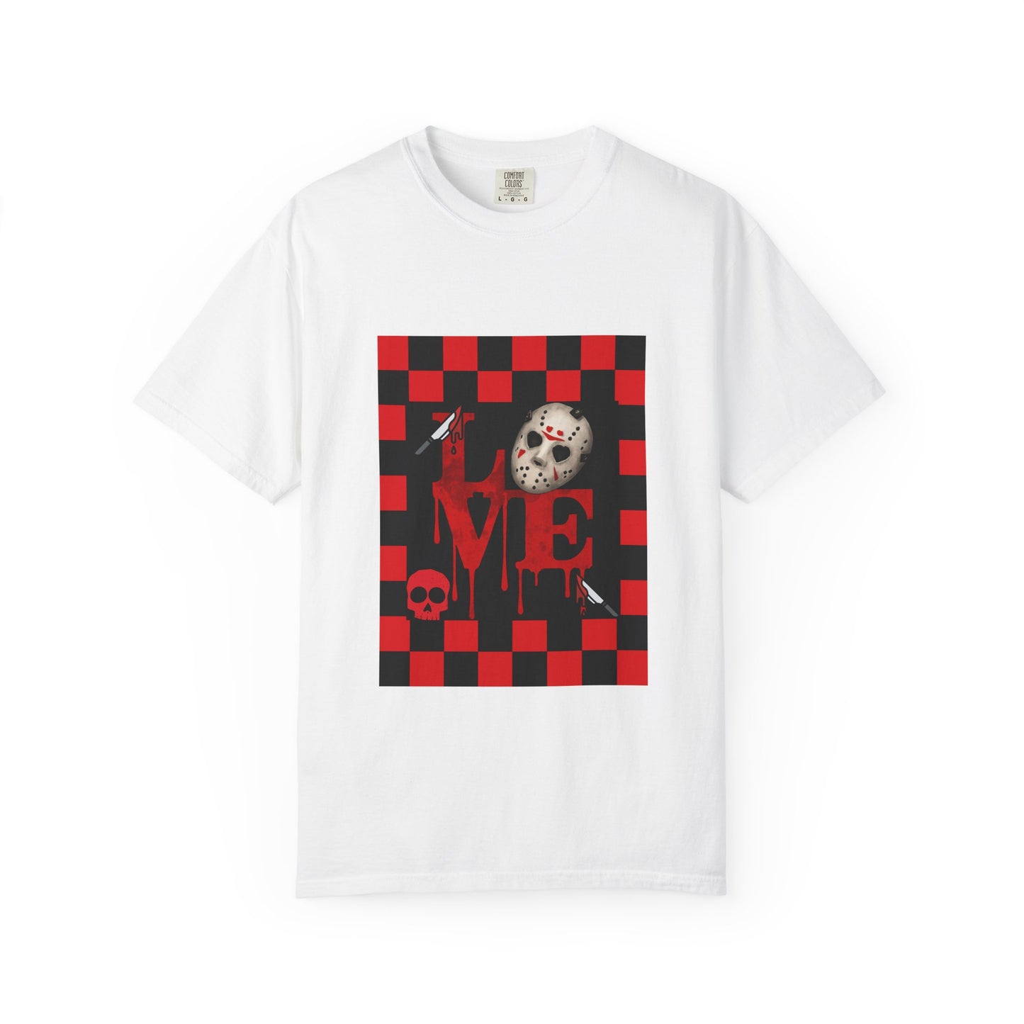 Scary Movie Mask Love Print T-Shirt