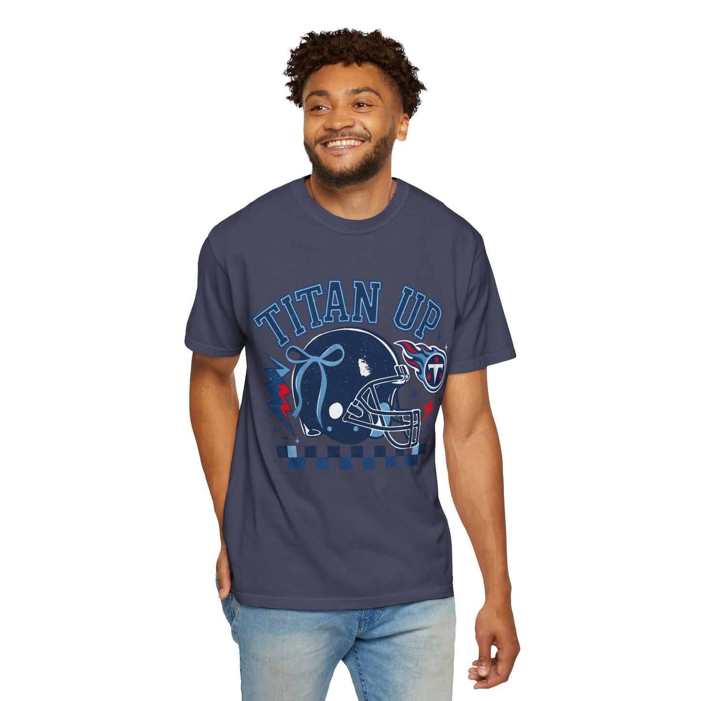 titan up tennessee Unisex Football Tee, Titan Up Shirt for Game Day, Casual Sportswear, Tailgating Apparel, Gift for Fans, Team Spirit Top