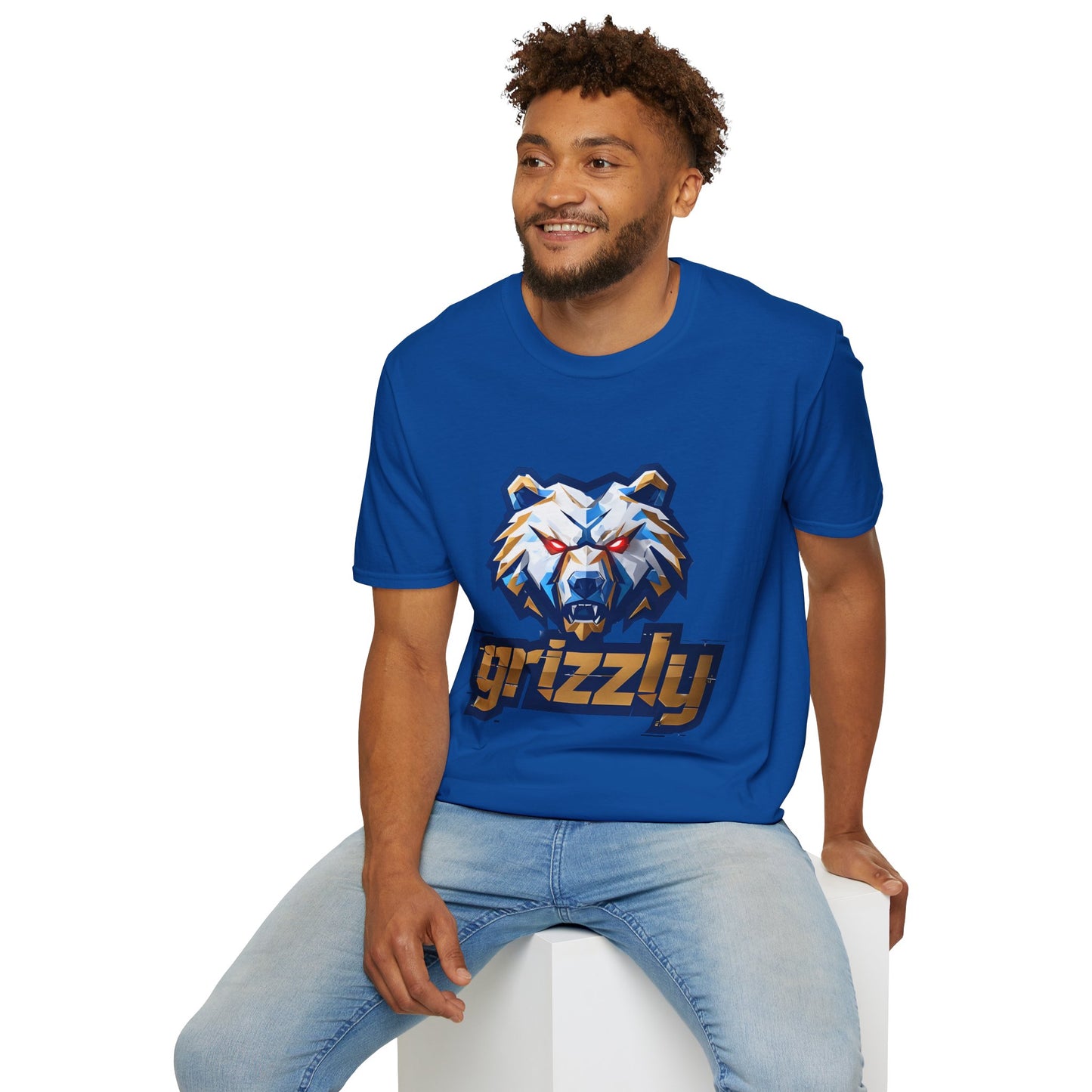 Grizzly Memphis Bear Graphic Tee, Unisex Softstyle T-Shirt, Memphis Basketball Fan, Memphis Grizz, 901, Go Grizz