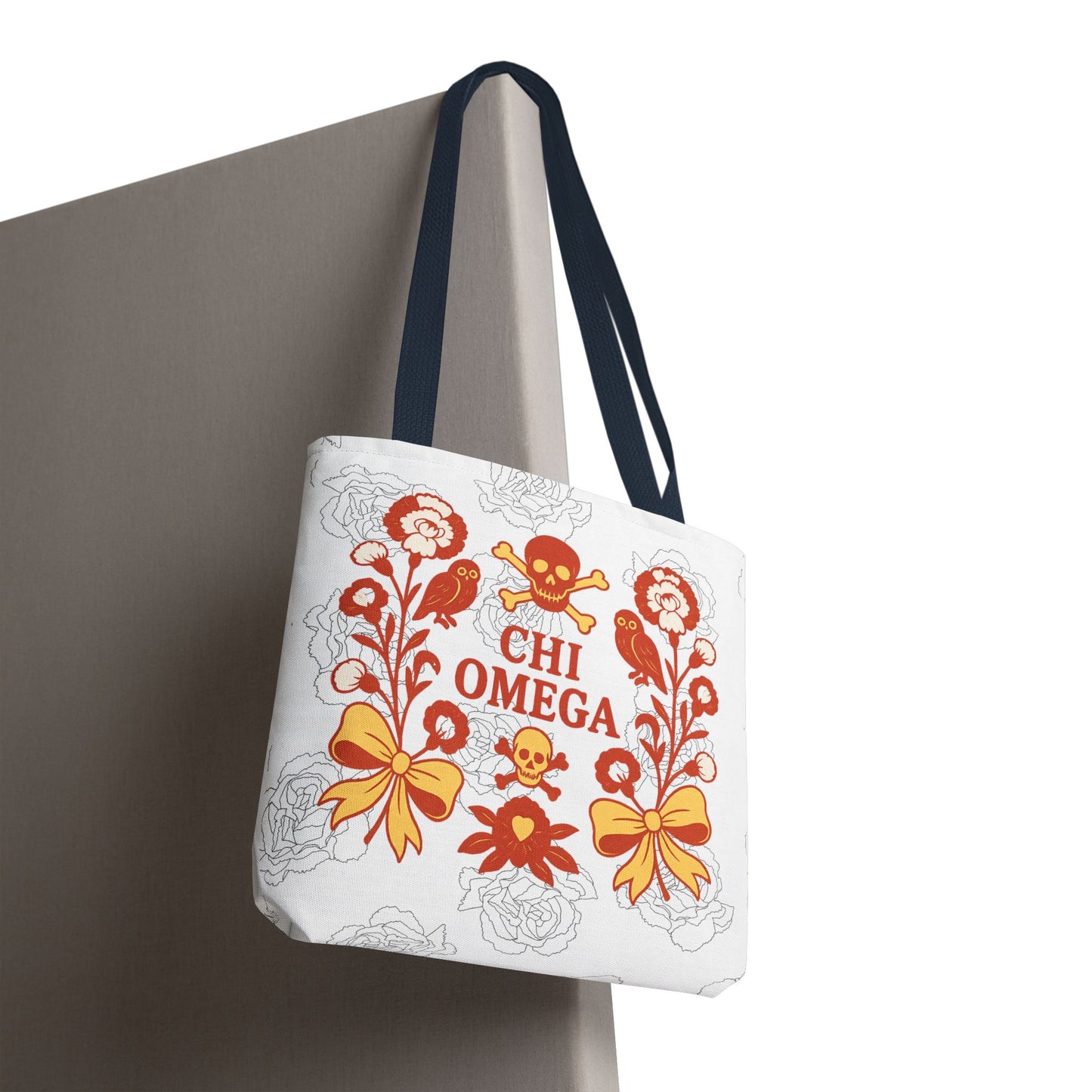 Chi Omega Floral Tote Bag