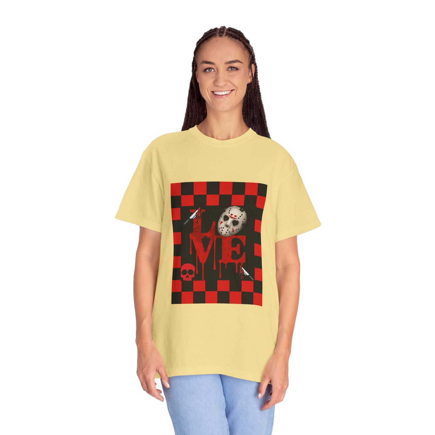 Scary Movie Mask Love Print T-Shirt