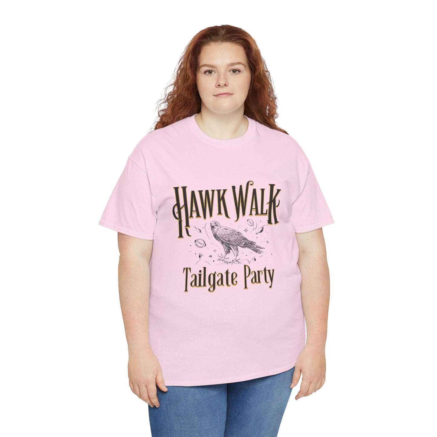Hawk Walk Tailgate Tee, Unisex Cotton Shirt, Outdoor Event T-Shirt, Festival Wear, Bird Lover Gift, Sports Gathering Apparel