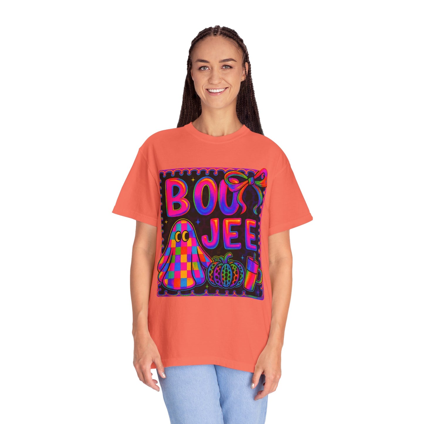 BOOJee Retro Comfort Colors, Garment-Dyed T-shirt, Colorful Graphic Tee, Unisex Streetwear, Fun Gift, Festival Fashion, Vegan Style
