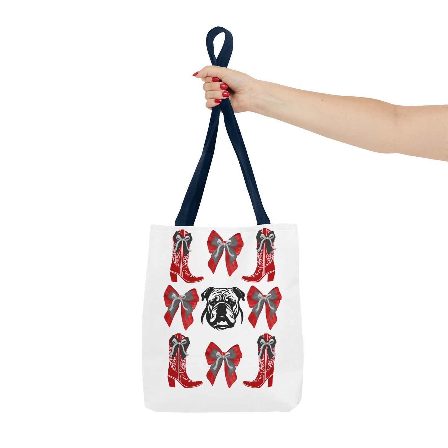 UGA Bulldogs Coquette Bow Tote Bag