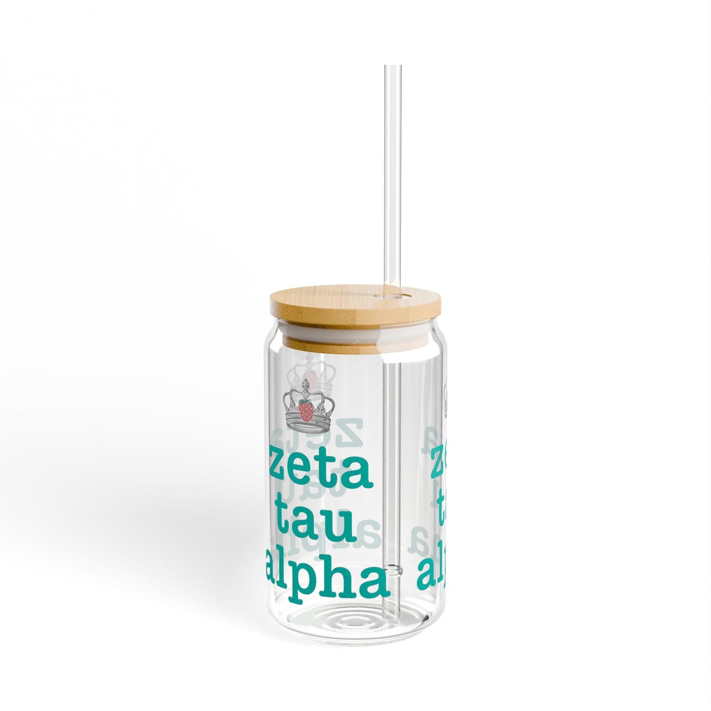 Zeta Tau Alpha Sipper Glass, 16oz | Perfect for Sorority Events, Gifts, Home, Summer Parties, Graduation