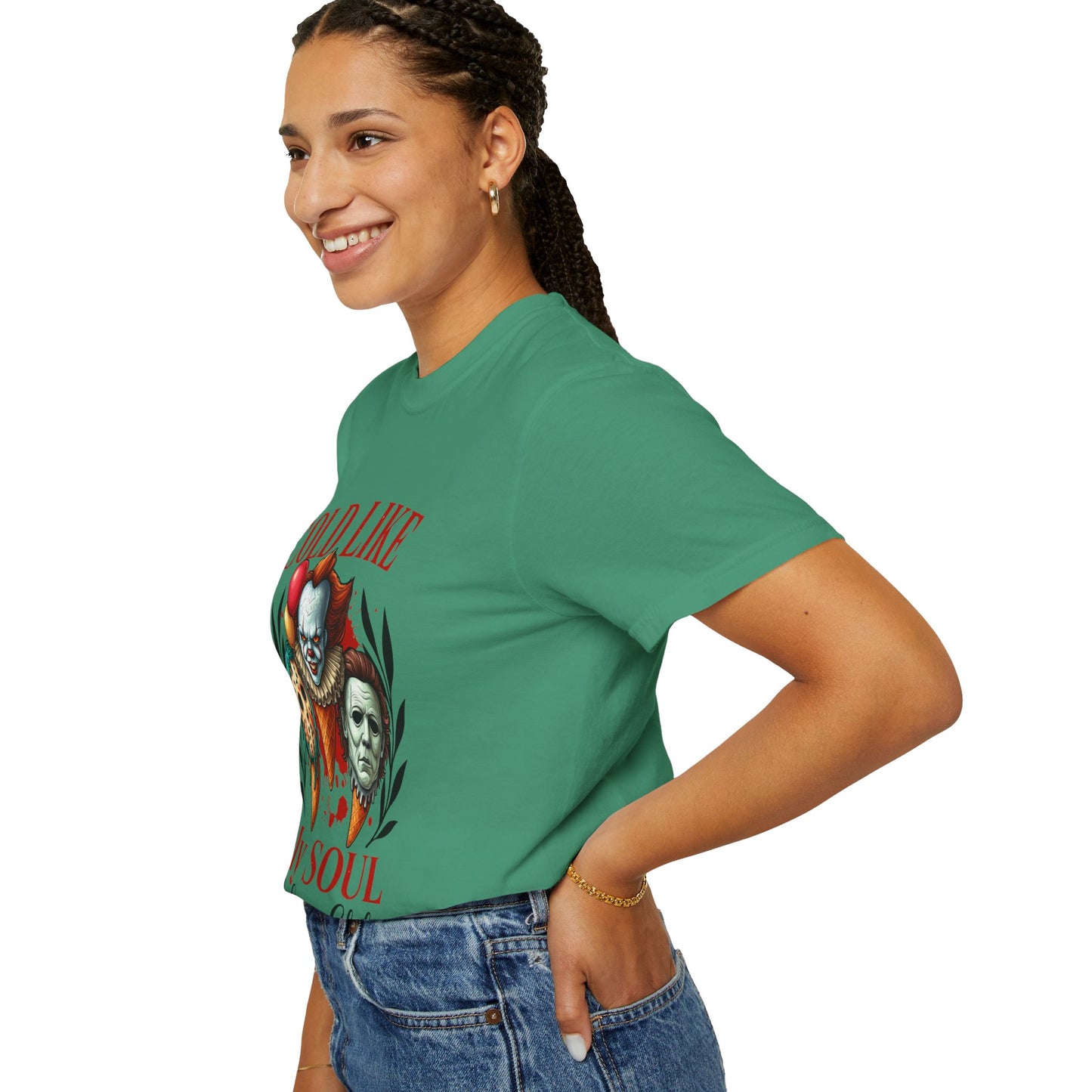 Chilling Soul T-Shirt, Vintage Horror Tee, Unisex Graphic Shirt, Ice Cream Lovers Gift, Fun Movie Merch