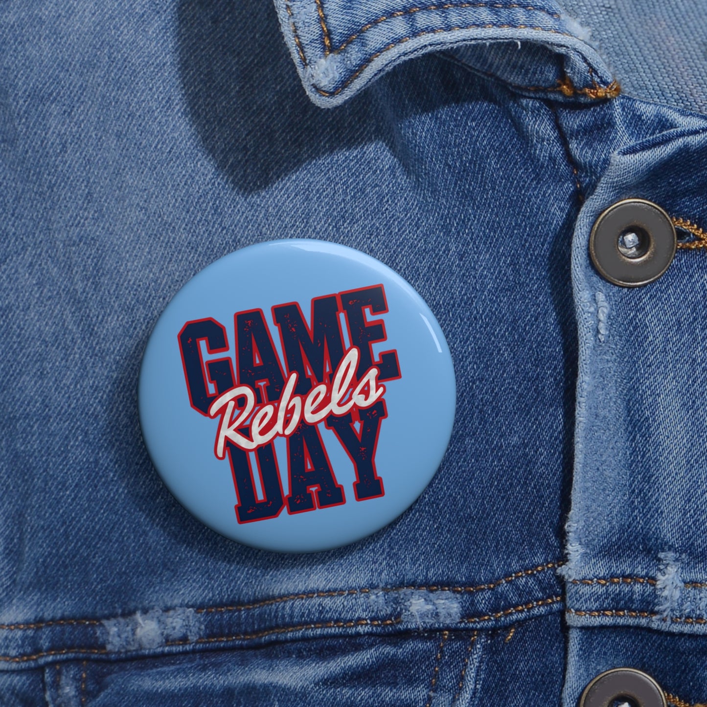 MS Rebels Game Day Vintage Pin Buttons