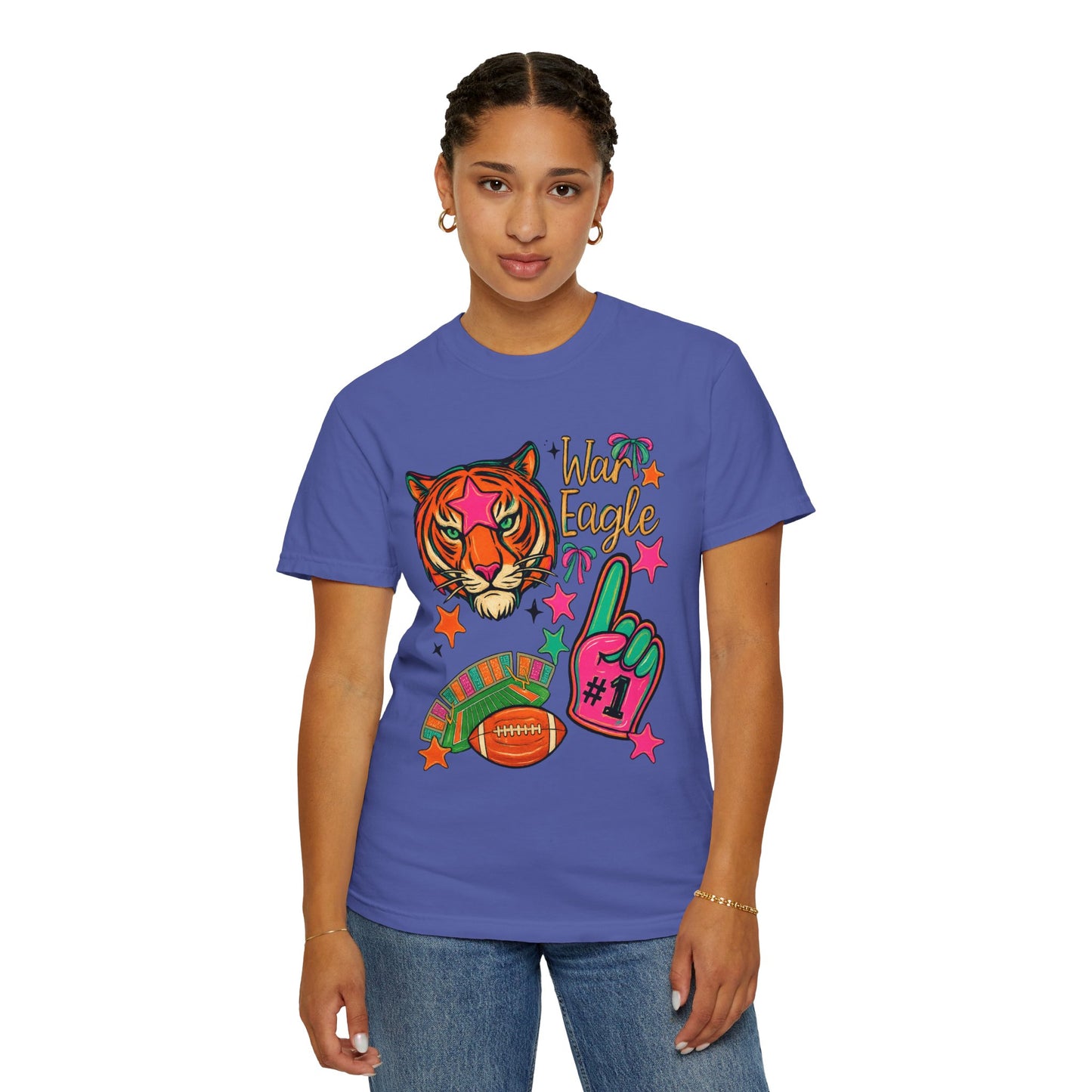 Vintage Preppy Tiger Football Game Day Unisex T-shirt