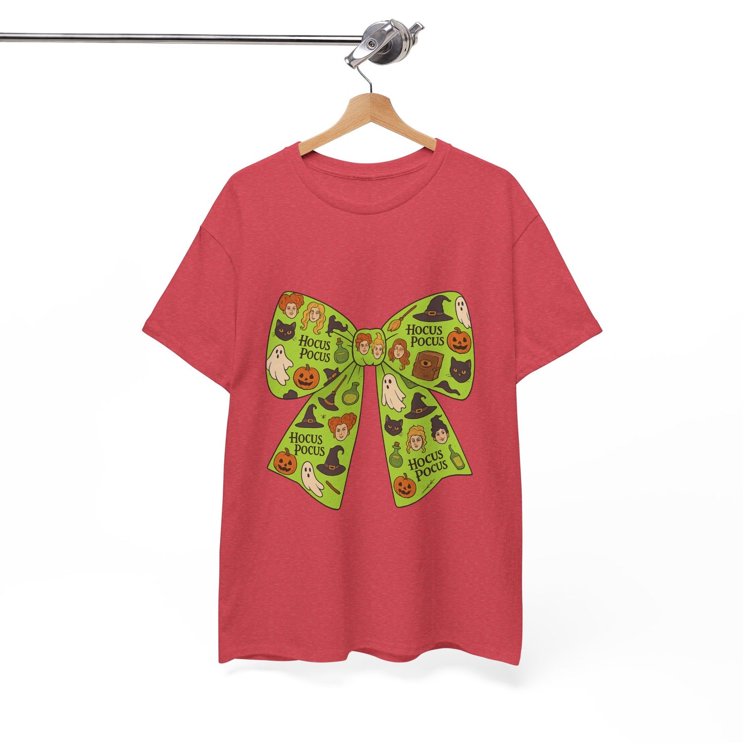 Halloween Graphic Tee, Spooky Season Unisex Shirt, Hocus Pocus Bow Tee, Autumn Style Shirt, Trick or Treat Apparel