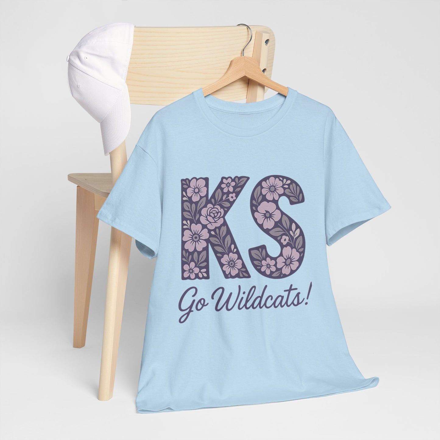 KS Floral Team Spirit Tee: Celebrate Kansas State Wildcats in Style, Perfect for Sports Events, Gifts, & Casual Wear
