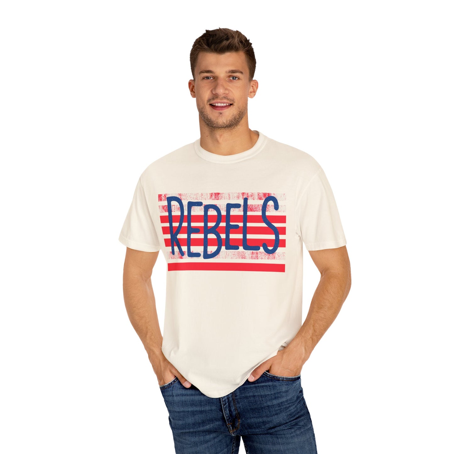 Rebels T-Shirt, Vintage Style Tee, Unisex Graphic Shirt, Summer Fashion, Independence Day Apparel, Football Game Day, Hotty Toddy
