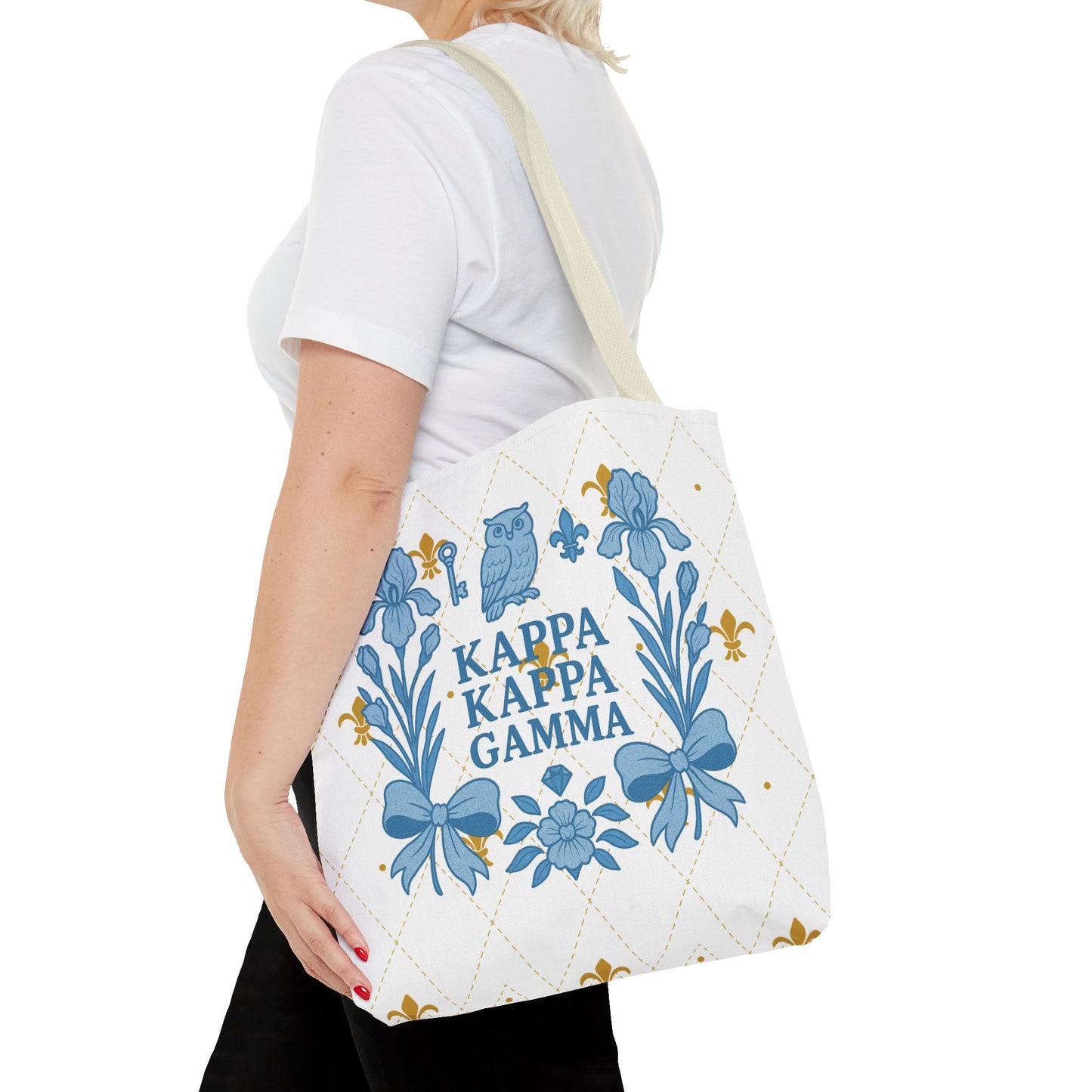 Floral KKG Sorority Tote Bag | College Student Gift, Event Tote