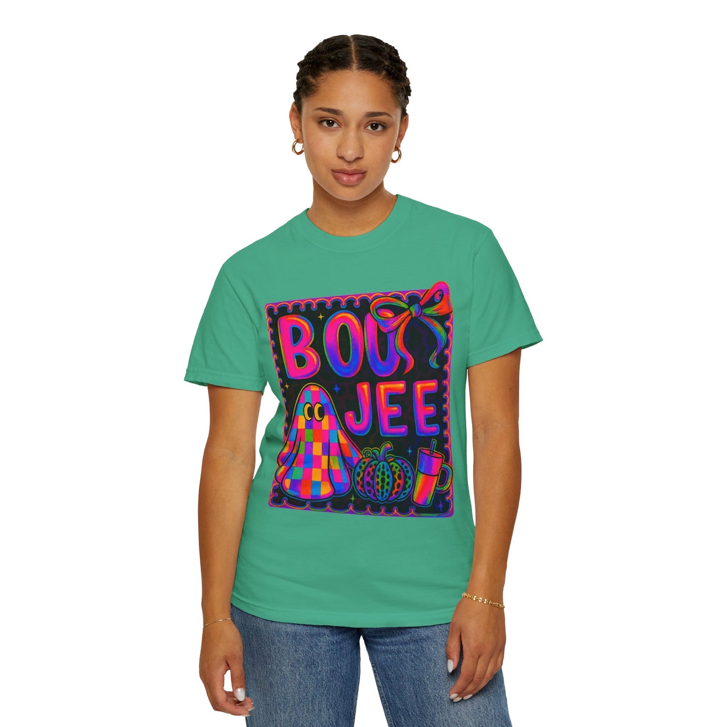 BOOJee Retro Comfort Colors, Garment-Dyed T-shirt, Colorful Graphic Tee, Unisex Streetwear, Fun Gift, Festival Fashion, Vegan Style
