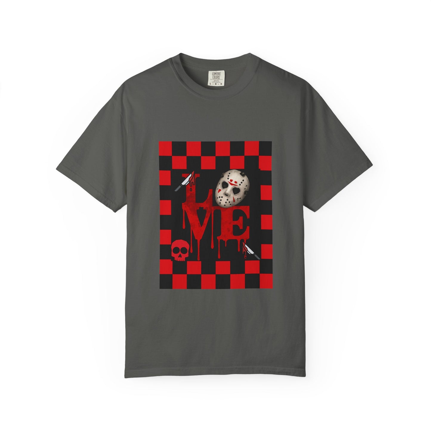 Scary Movie Mask Love Print T-Shirt