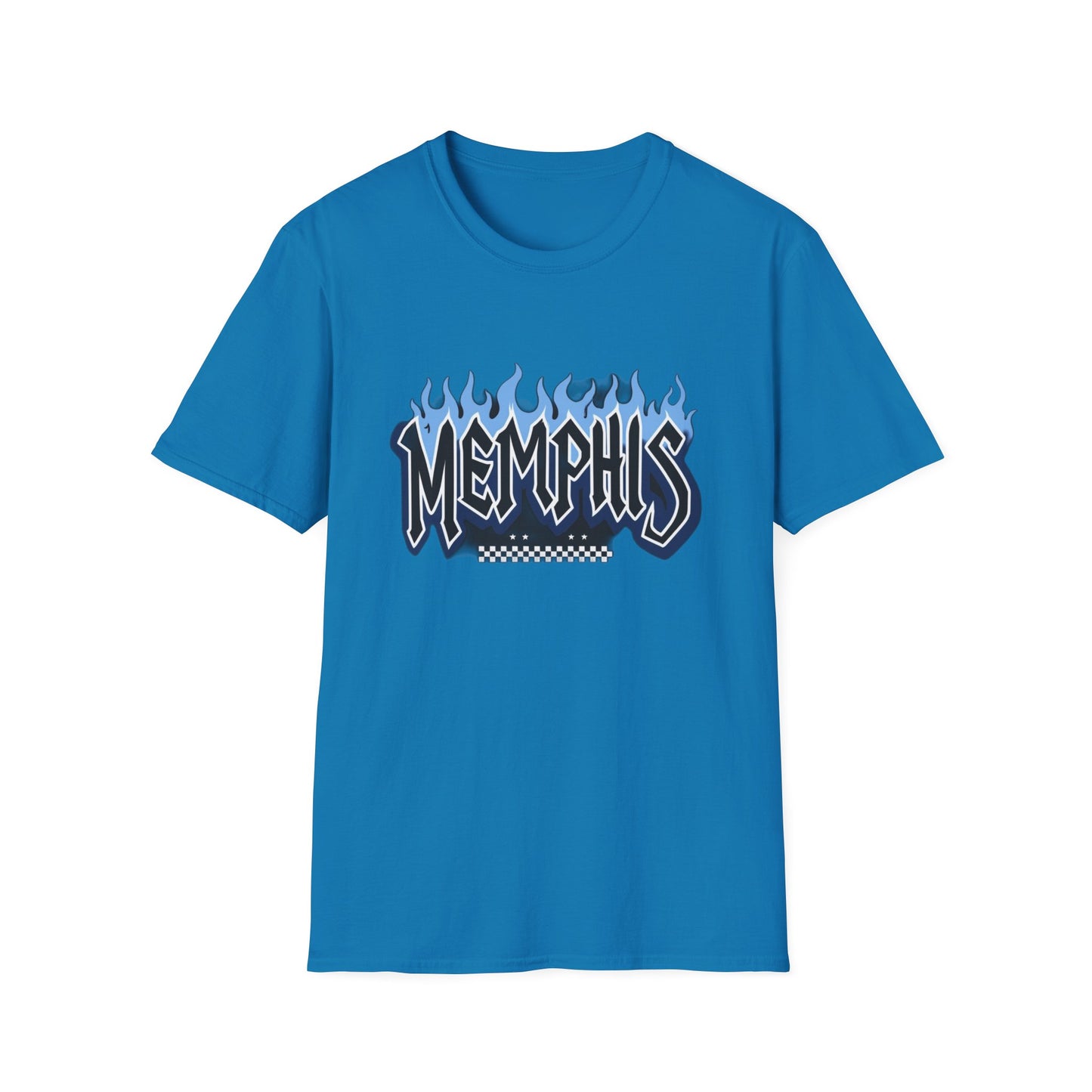 Memphis Flame Graphic T-Shirt, Unisex Tee, Casual Wear, Gift for Music Lovers, Summer Fashion, Graphic Design Shirt