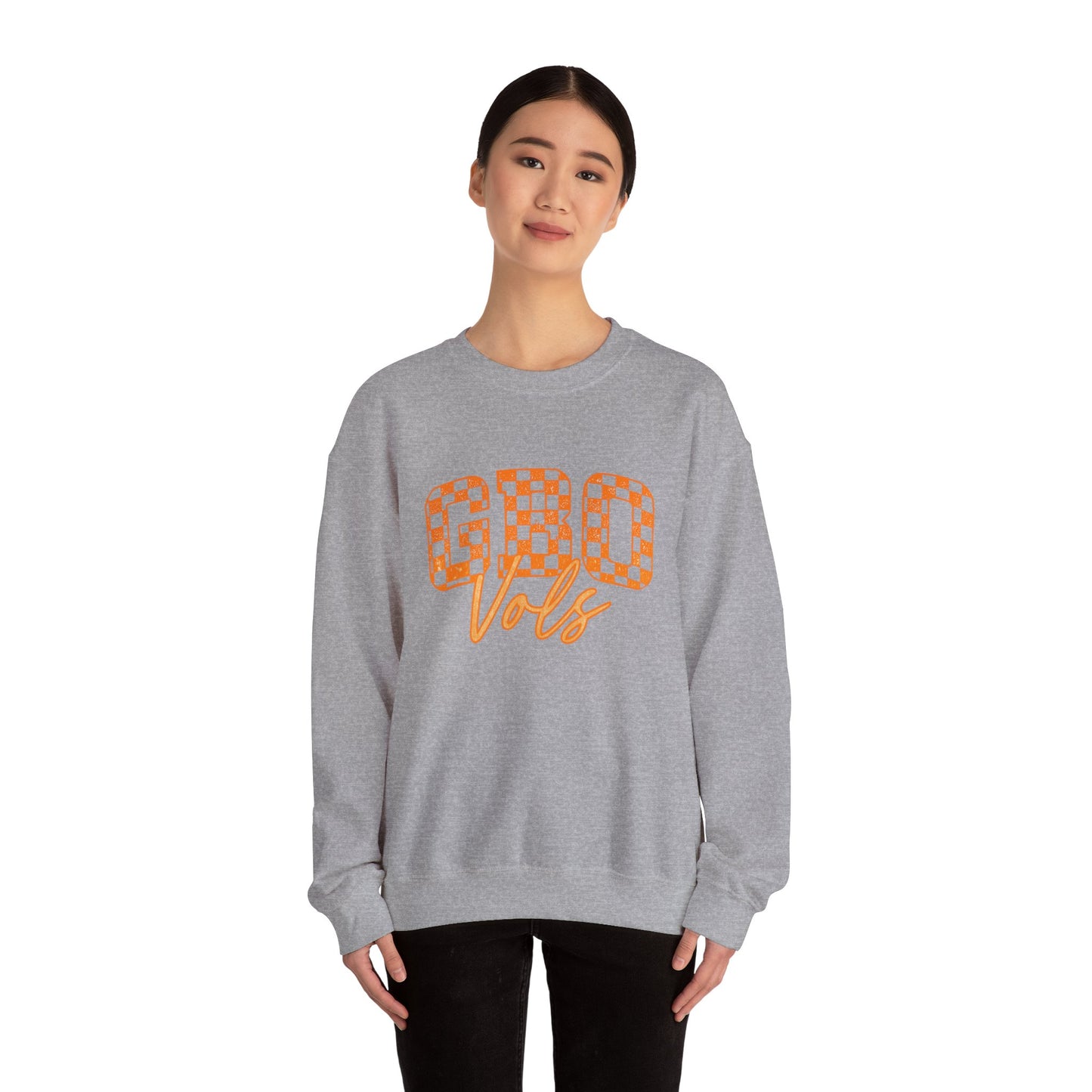 Cozy Chequered Graphic Sweatshirt for GBO Fans, Perfect for Game Days, Casual Outings, and Holidays