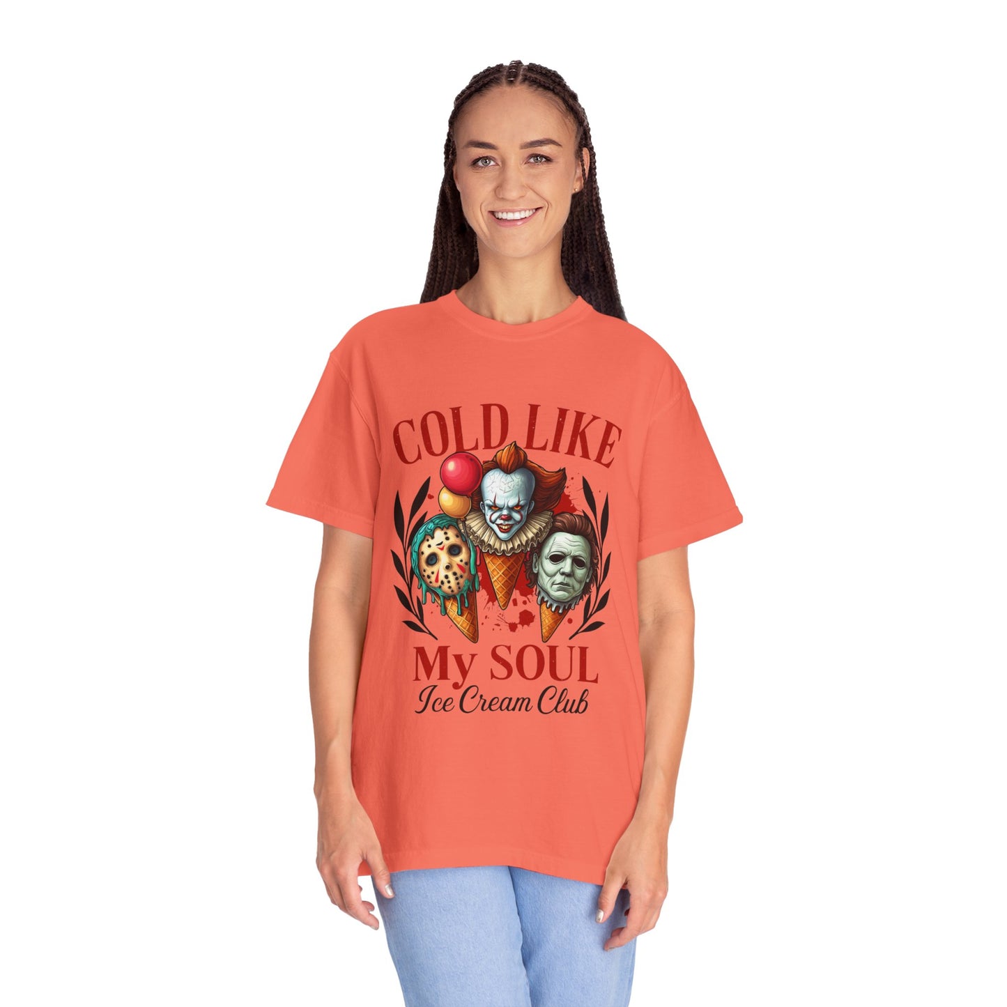 Chilling Soul T-Shirt, Vintage Horror Tee, Unisex Graphic Shirt, Ice Cream Lovers Gift, Fun Movie Merch