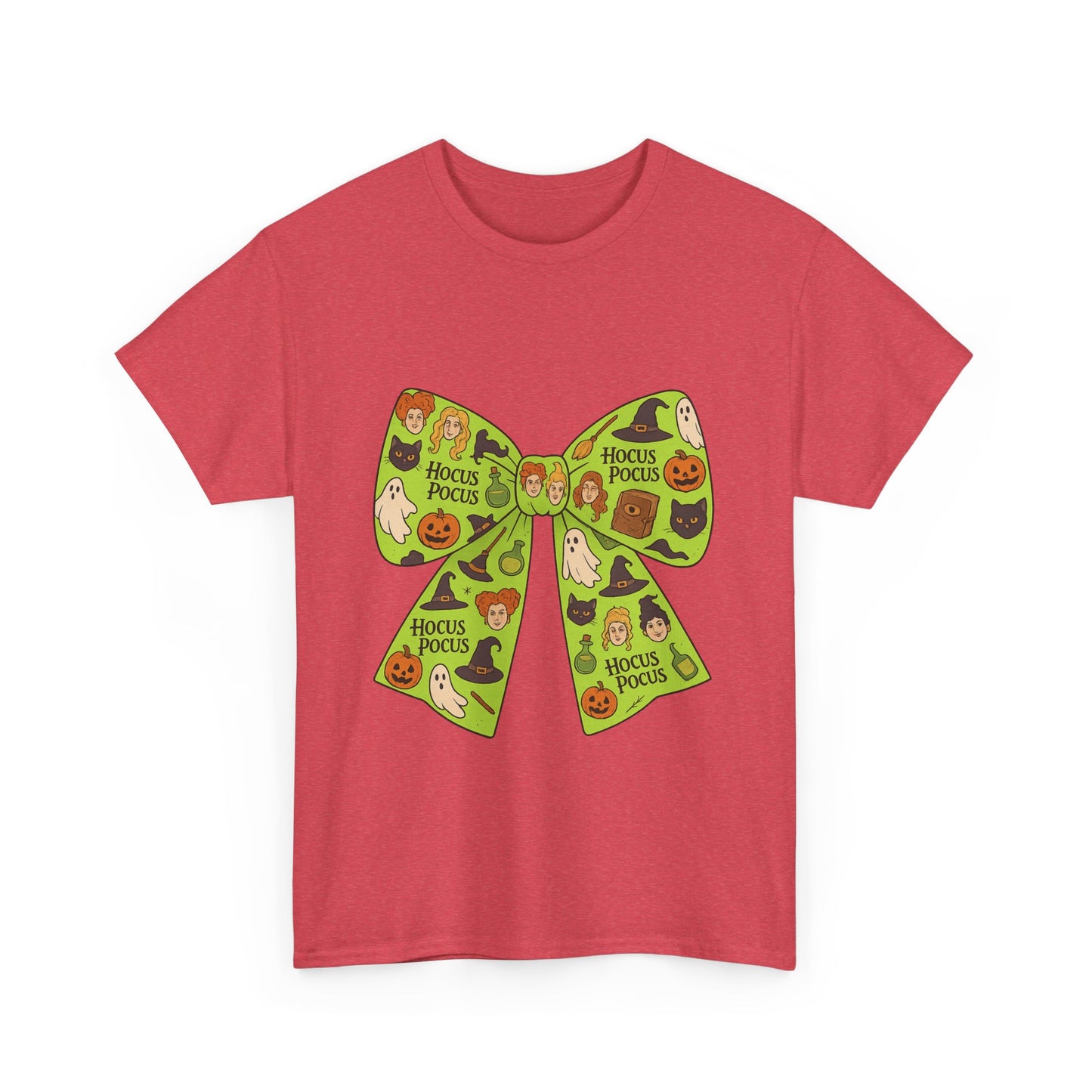 Halloween Graphic Tee, Spooky Season Unisex Shirt, Hocus Pocus Bow Tee, Autumn Style Shirt, Trick or Treat Apparel