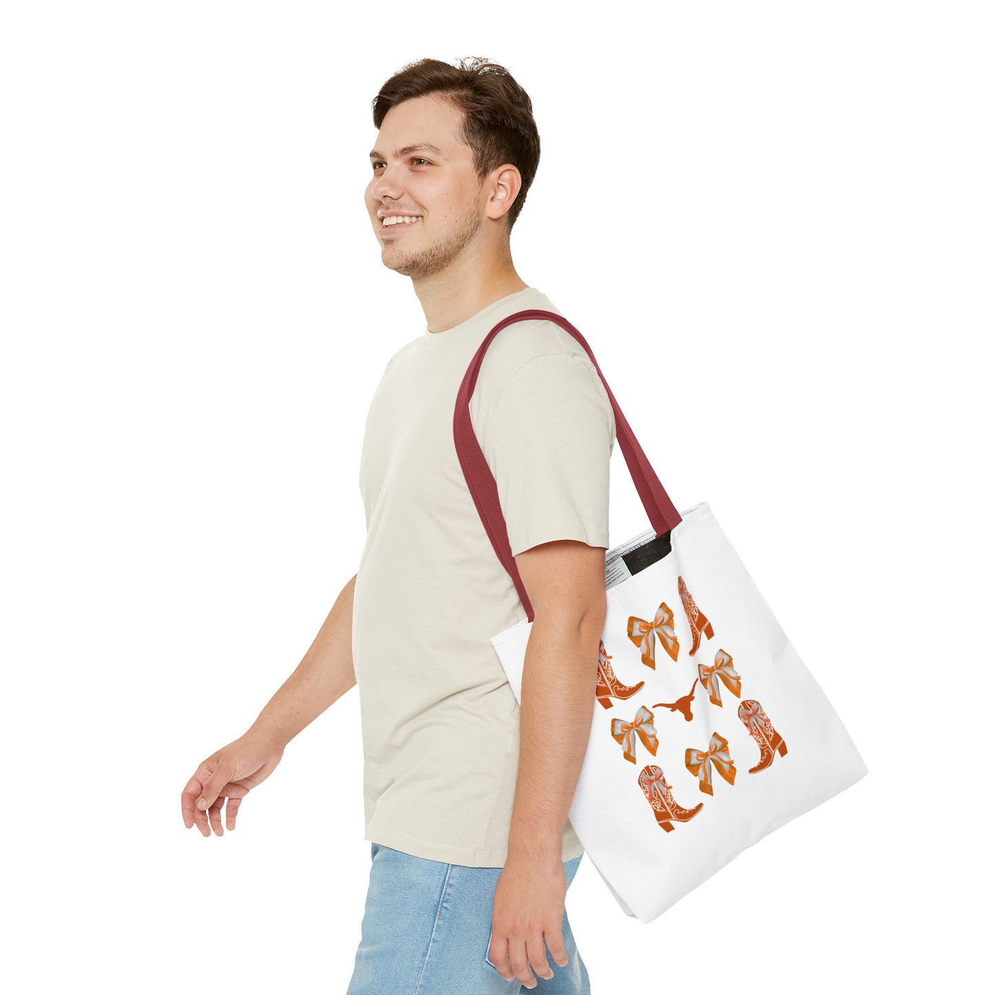 Tx longhorns Stylish Western Tote Bag, Cowgirl Style Accessories, Everyday Use, Gift for Rodeo Fans, hook em horns, texas game day, tx fan gift, graduation gift, texas alumni