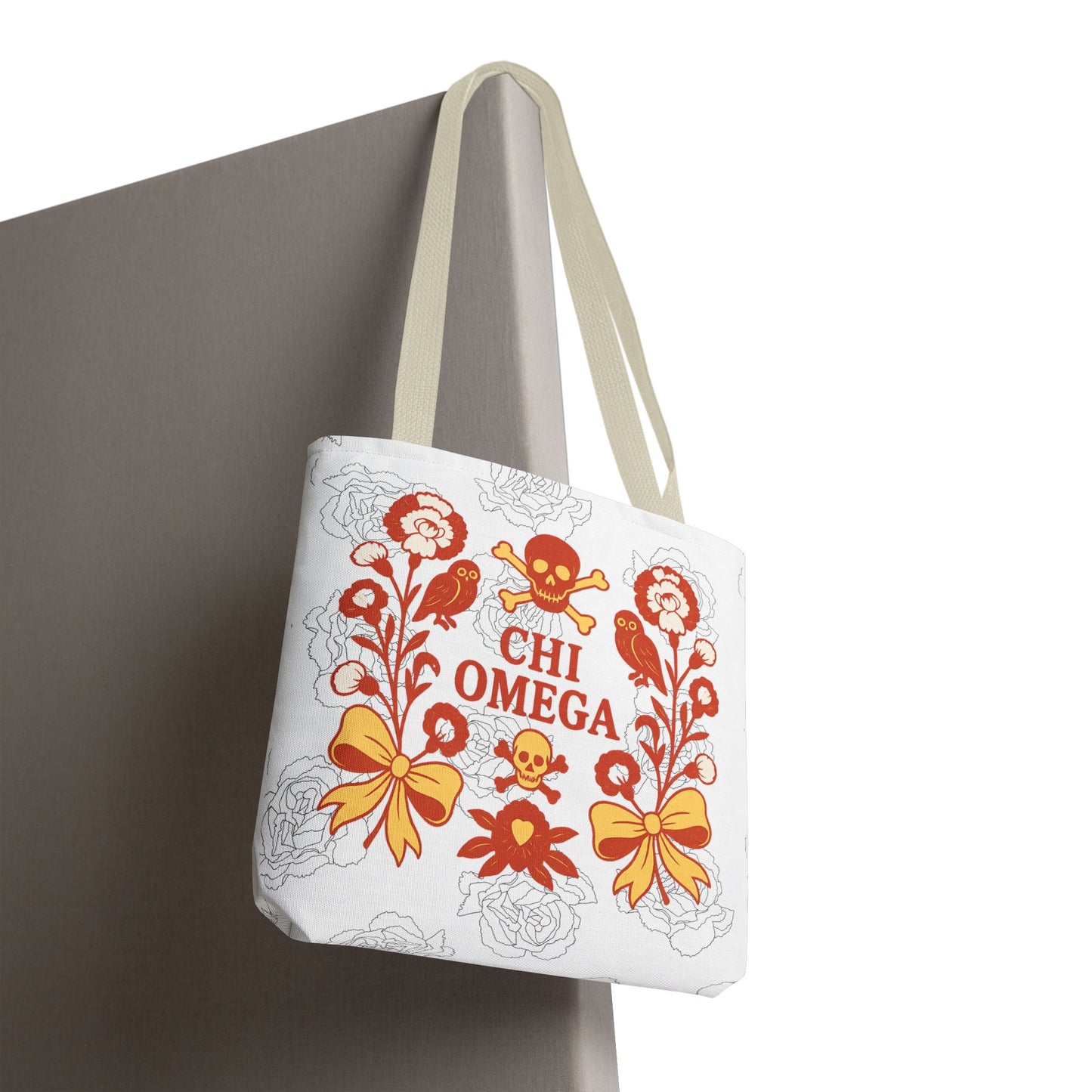 Chi Omega Floral Tote Bag