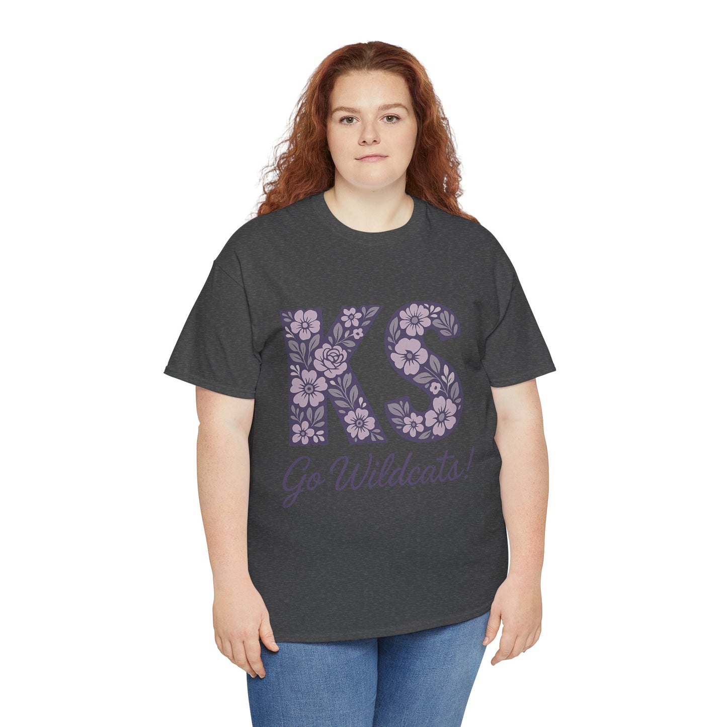 KS Floral Team Spirit Tee: Celebrate Kansas State Wildcats in Style, Perfect for Sports Events, Gifts, & Casual Wear