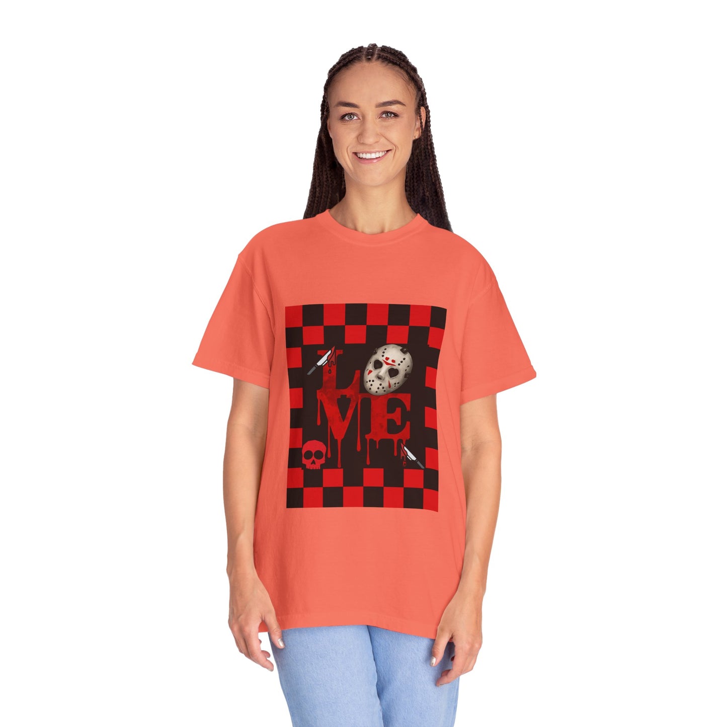 Scary Movie Mask Love Print T-Shirt