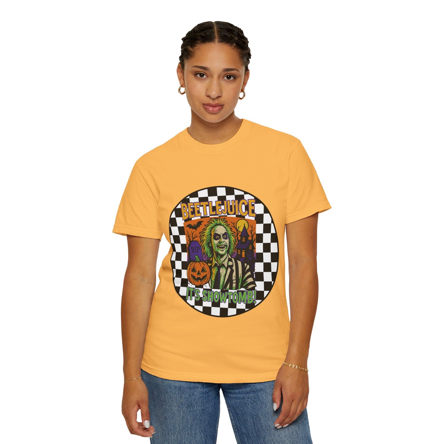 Beetlejuice Unisex T-shirt, Spooky Graphic Tee, Halloween Costume Shirt, Movie Fan Apparel, Eerie Clothing Gift