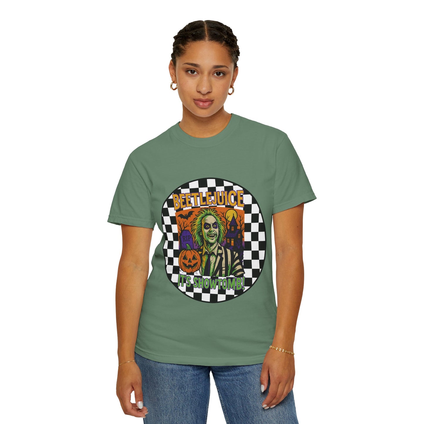 Beetlejuice Unisex T-shirt, Spooky Graphic Tee, Halloween Costume Shirt, Movie Fan Apparel, Eerie Clothing Gift