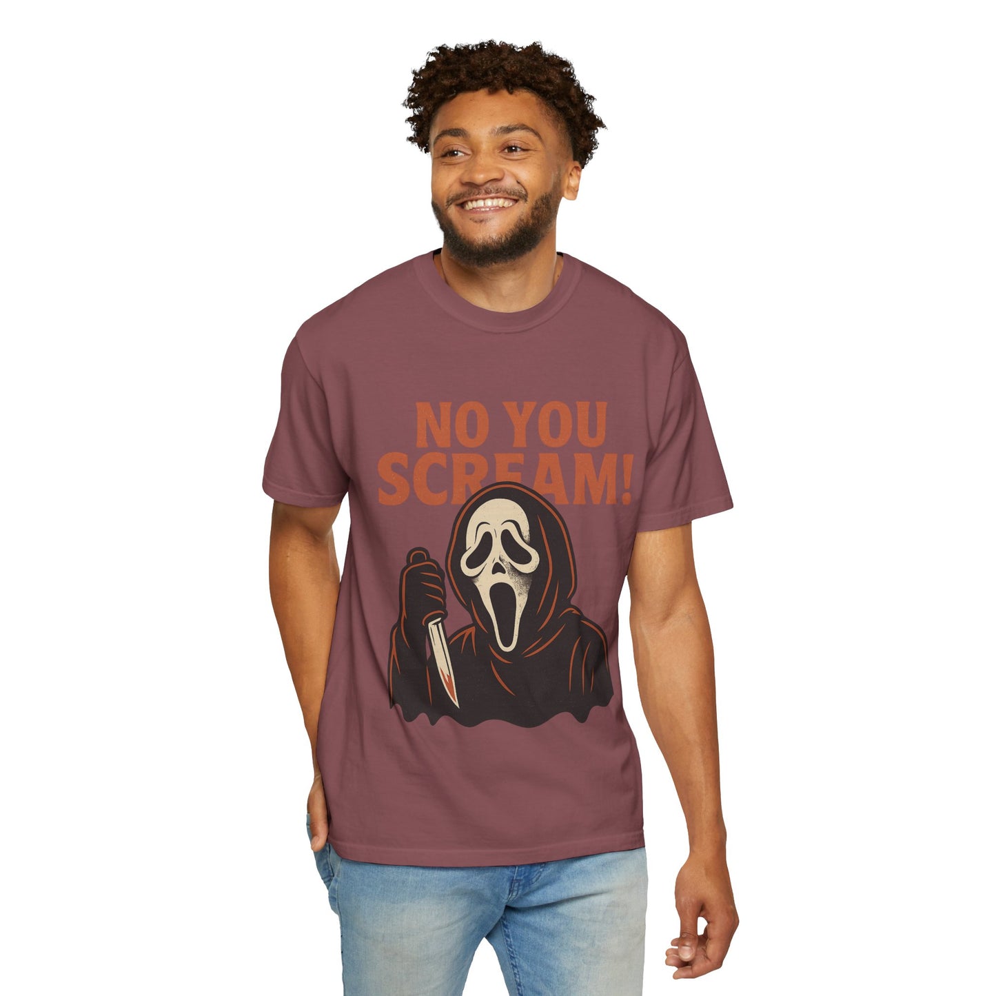 Unisex Horror-Themed T-shirt | Fun Scream Design for Halloween, Costume Parties, Movie Nights, Gift for Horror Fans