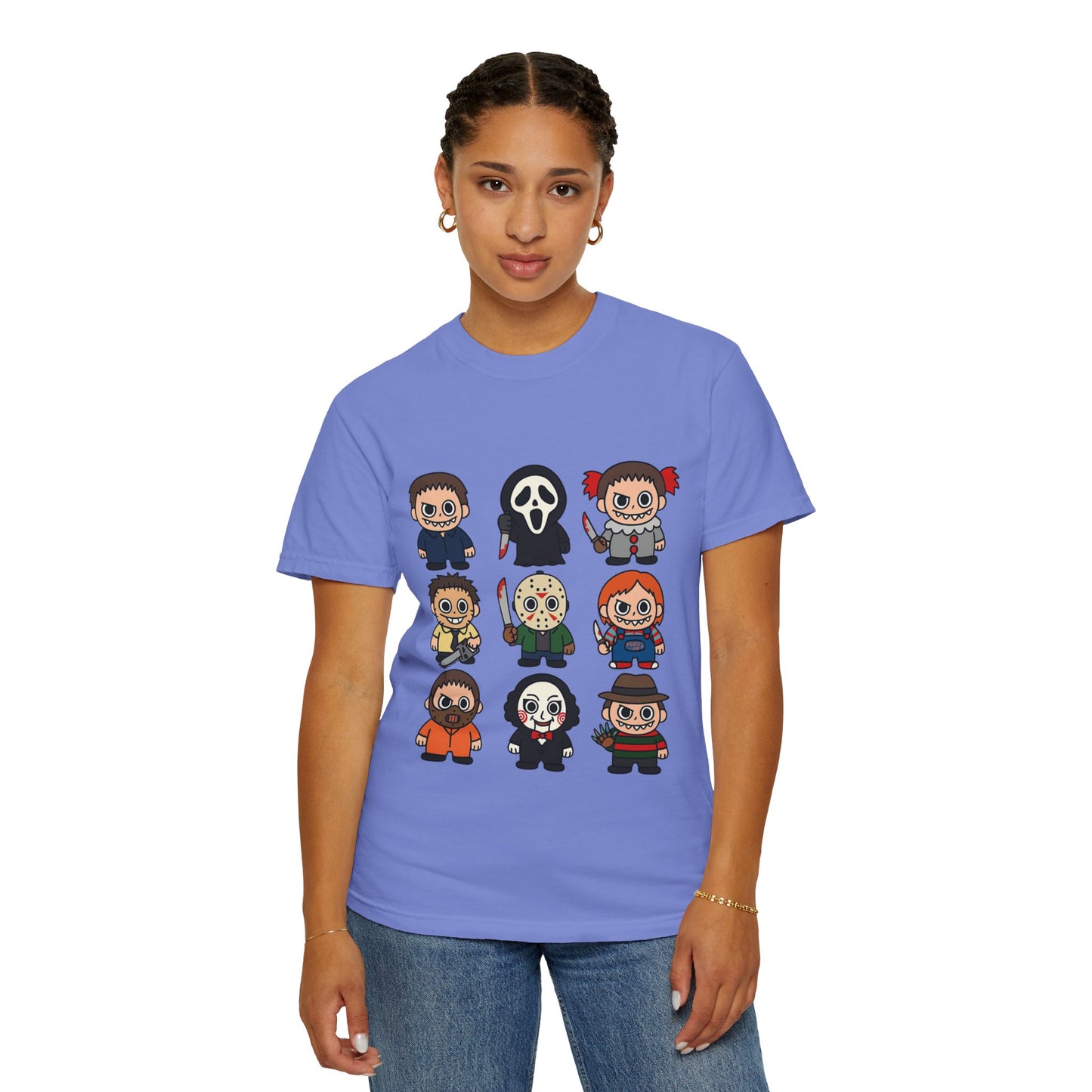 Pop Culture Horror Character T-Shirt, Unisex Tee, Halloween Tee, Horror Movie Merch, Funny Graphic Shirt, Gift for Horror Fans