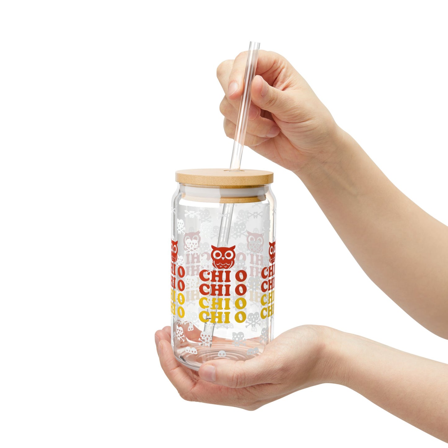 Chi Omega Sorority Gift, 16 oz Sipper Glass
