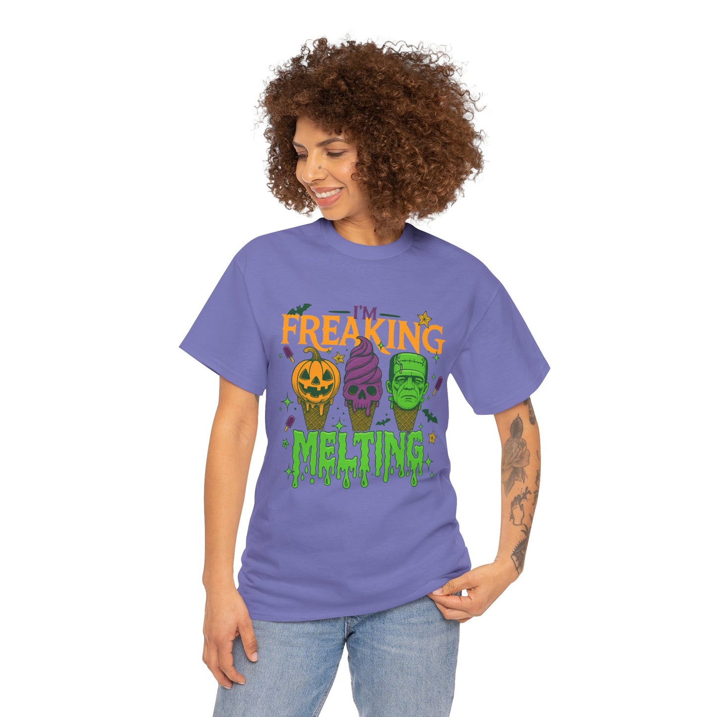 Halloween Unisex Heavy Cotton Tee, Fun Fall Shirt, Halloween Costume Top, Spooky Party Tee, Trick or Treat Apparel