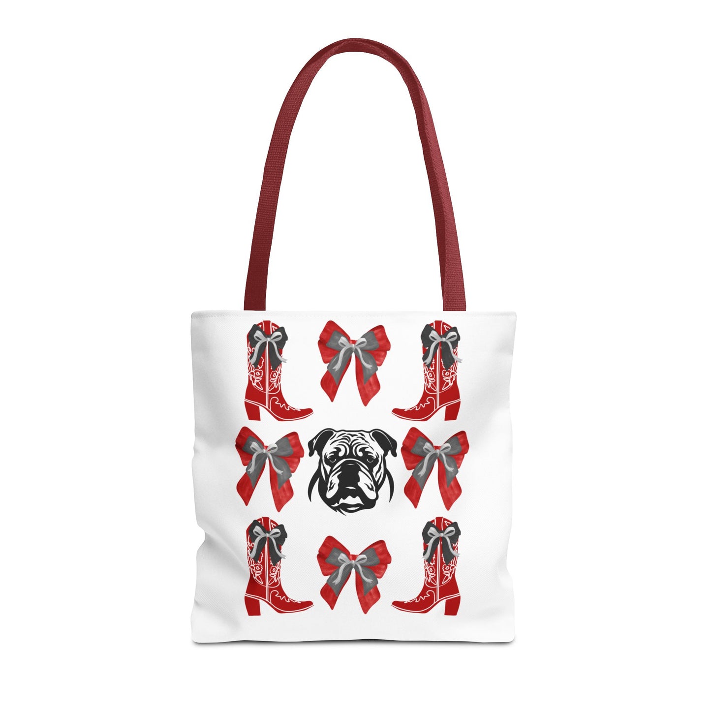 UGA Bulldogs Coquette Bow Tote Bag