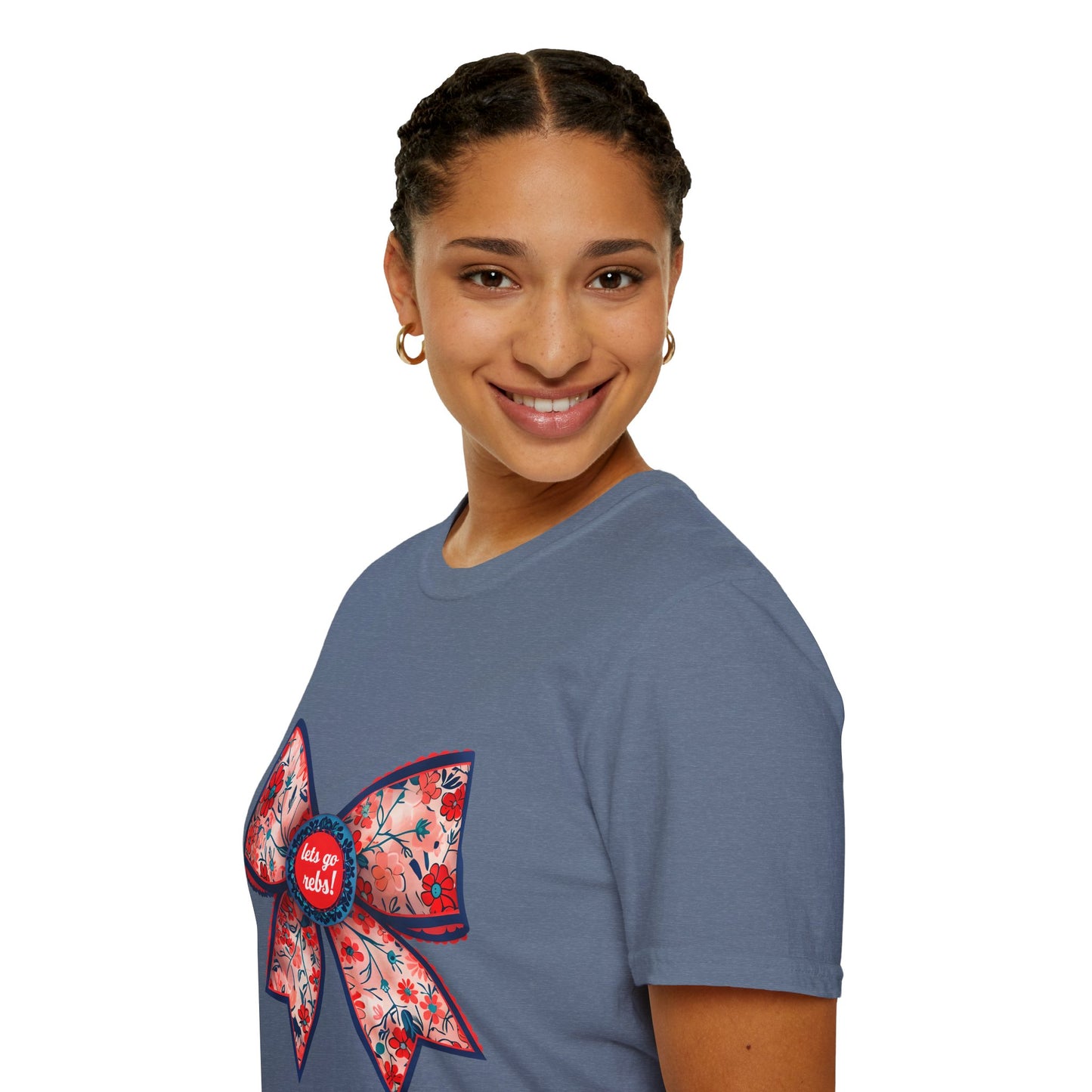 Go rebs coquette bow, Floral Bow T-Shirt | Gift for Her, Casual Wear, Birthday Party, Spring Fashion, Cute Graphic Tee