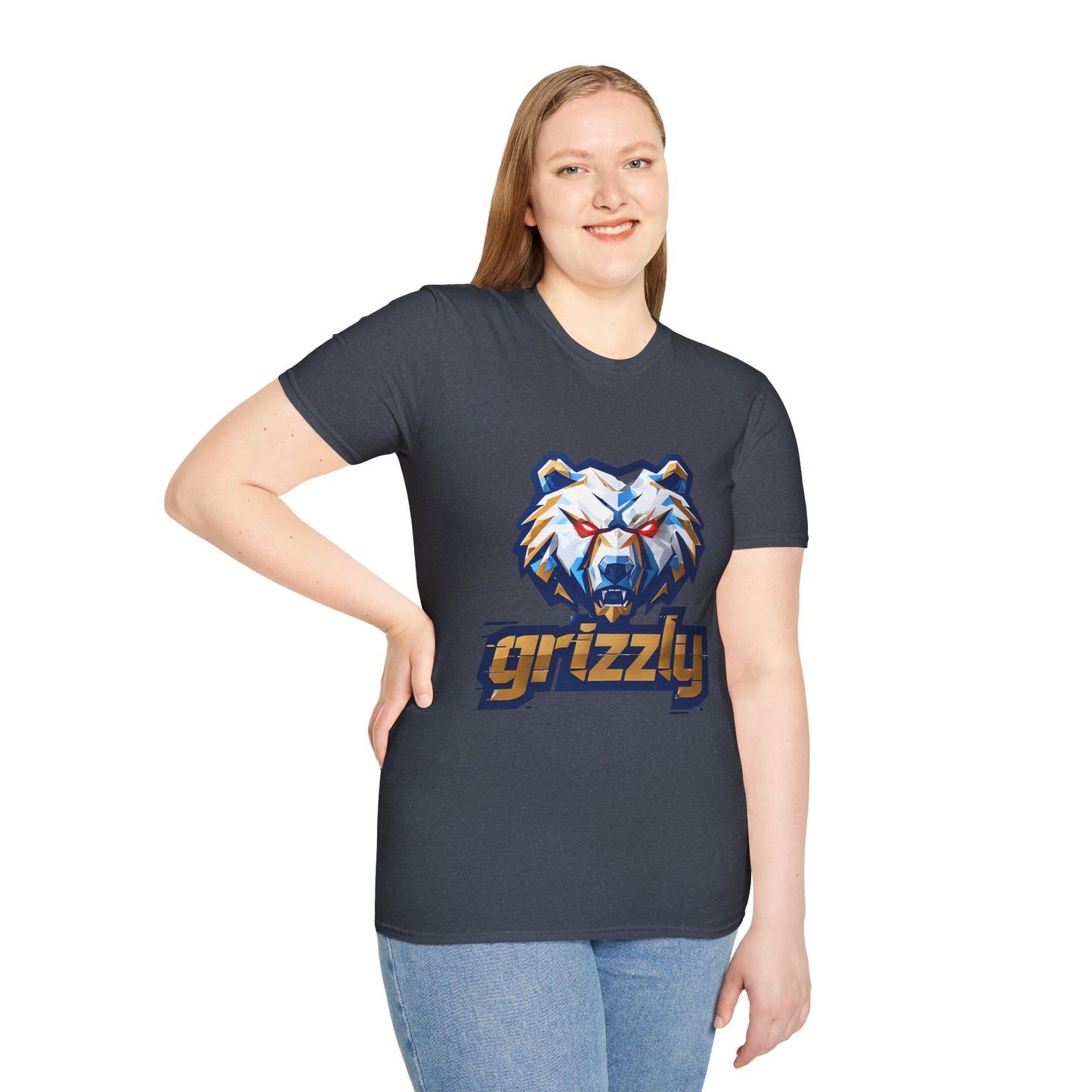 Grizzly Memphis Bear Graphic Tee, Unisex Softstyle T-Shirt, Memphis Basketball Fan, Memphis Grizz, 901, Go Grizz